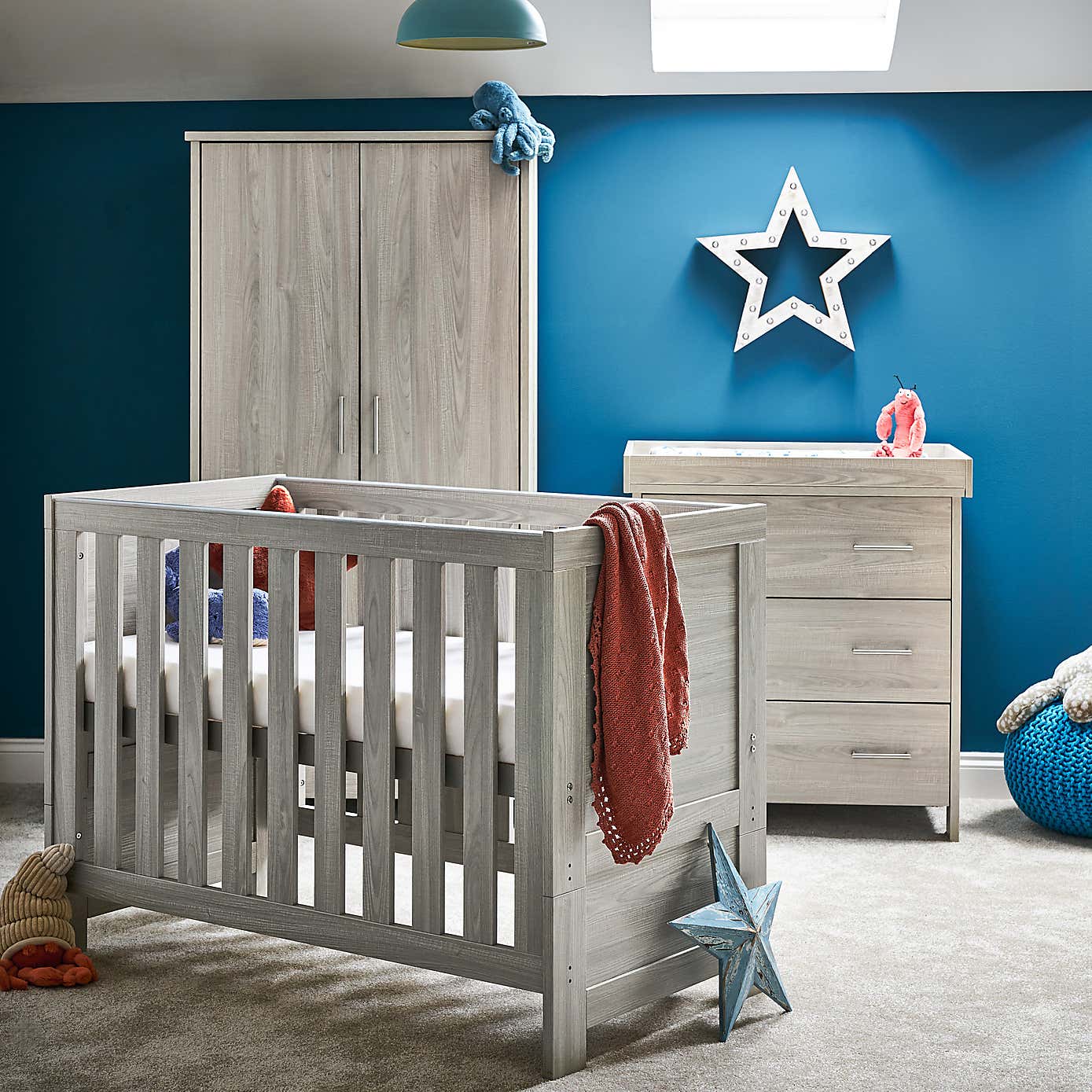 OBaby Nika Mini 3 Piece Nursery Room Set
