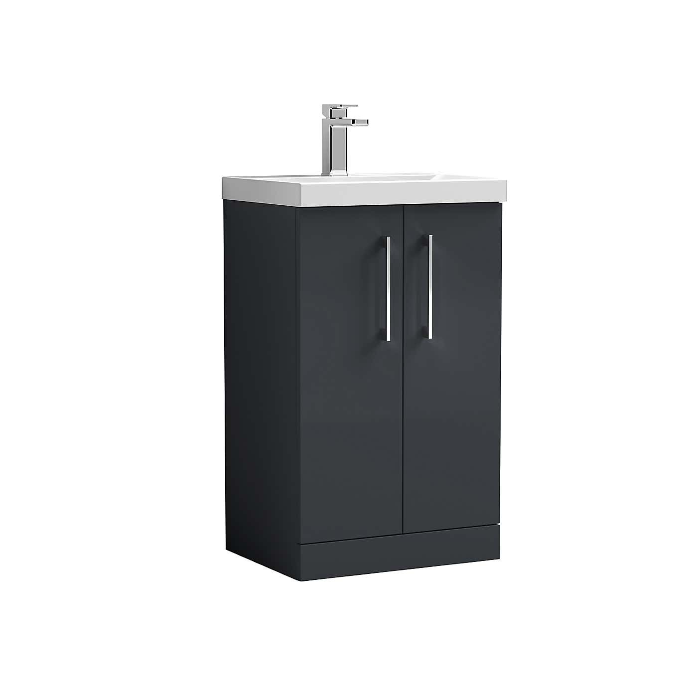 Arno Floor Standing 2 Door Vanity Unit with Basin