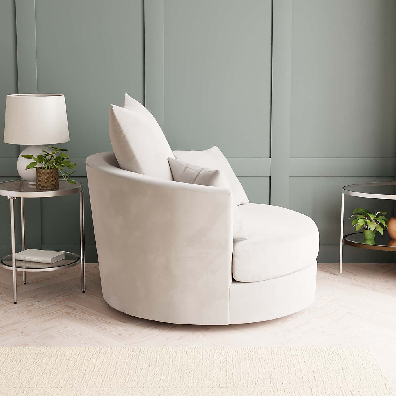 Blake Opulent Velvet Swivel Chair