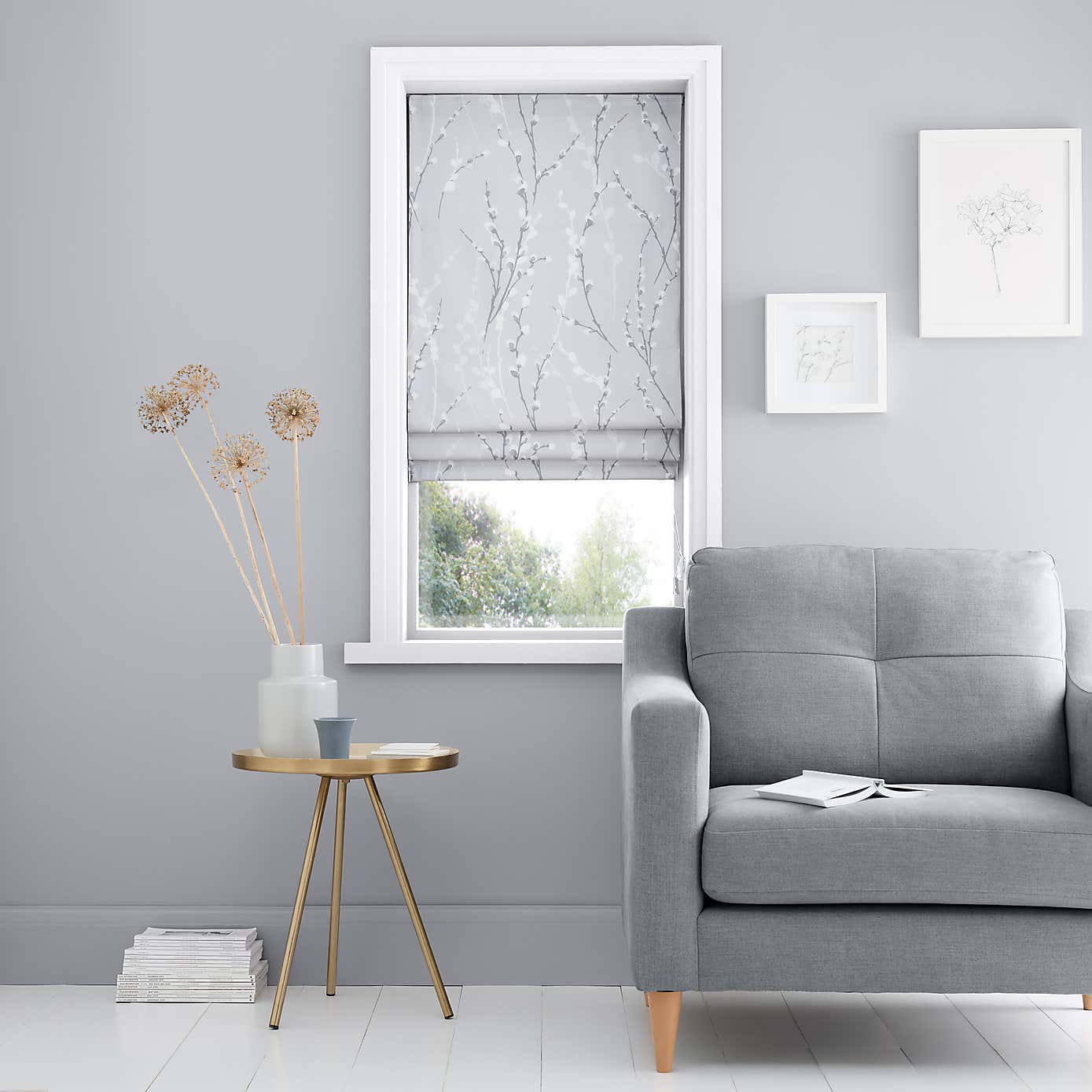 Belle Floral Blackout Roman Blinds