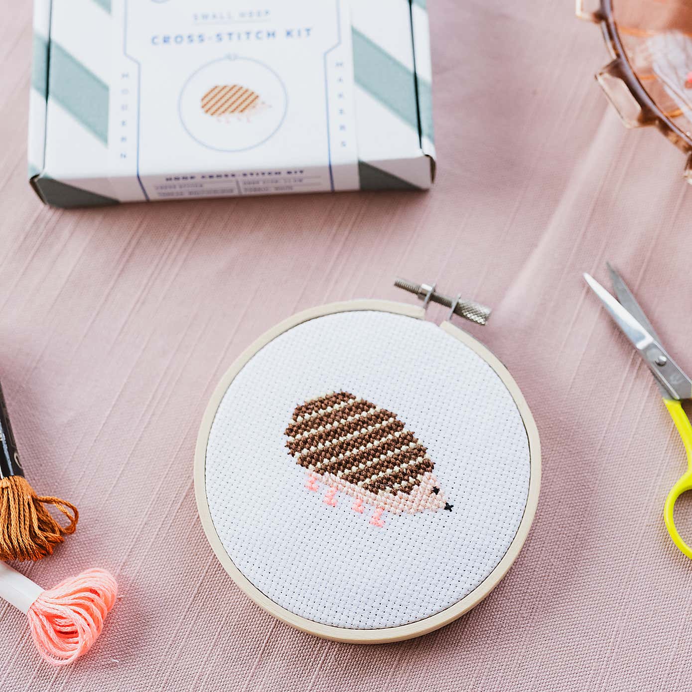 Cotton Clara Hedghog Cross Stitch Kit