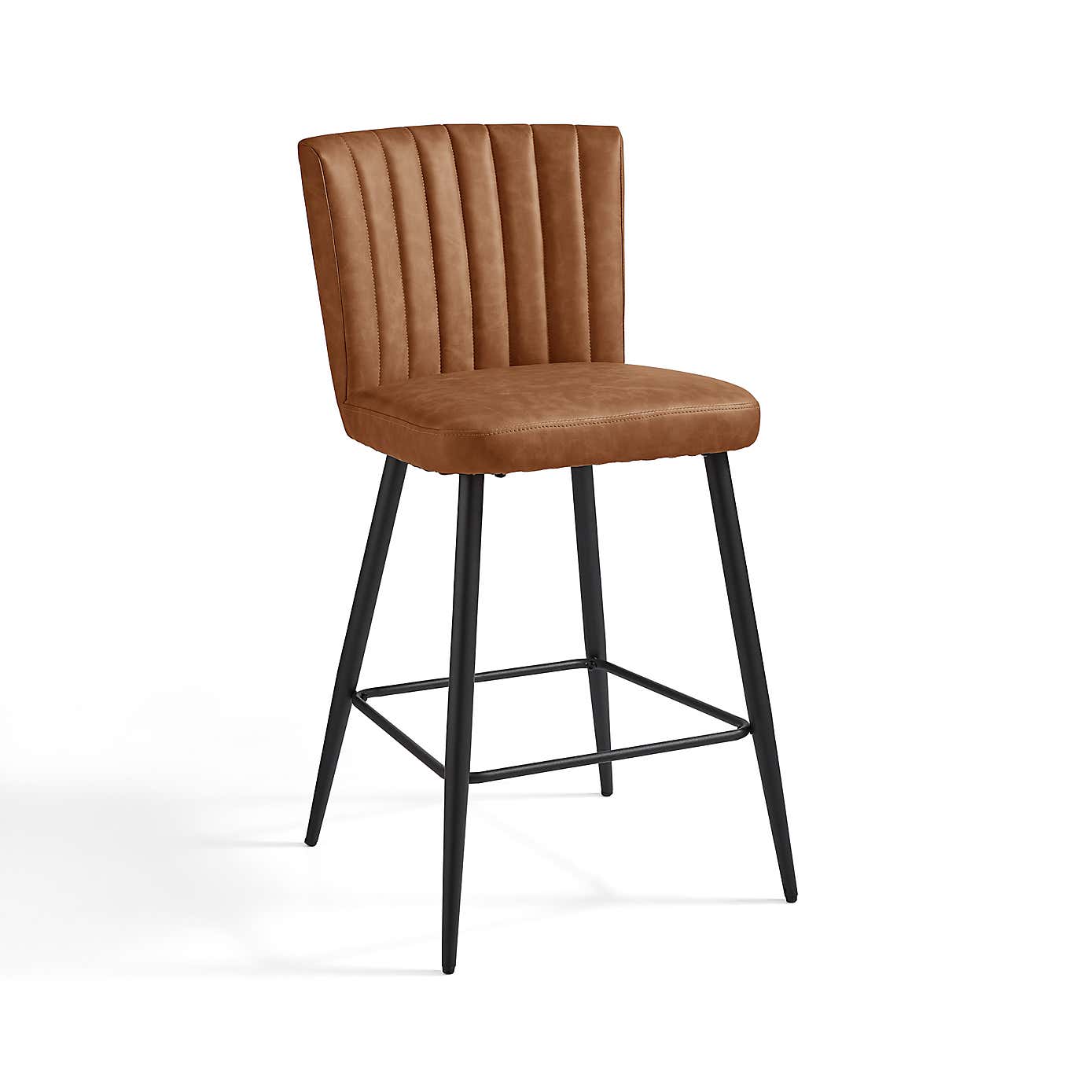 Taylor Counter Height Bar Stool, Grey Faux Leather