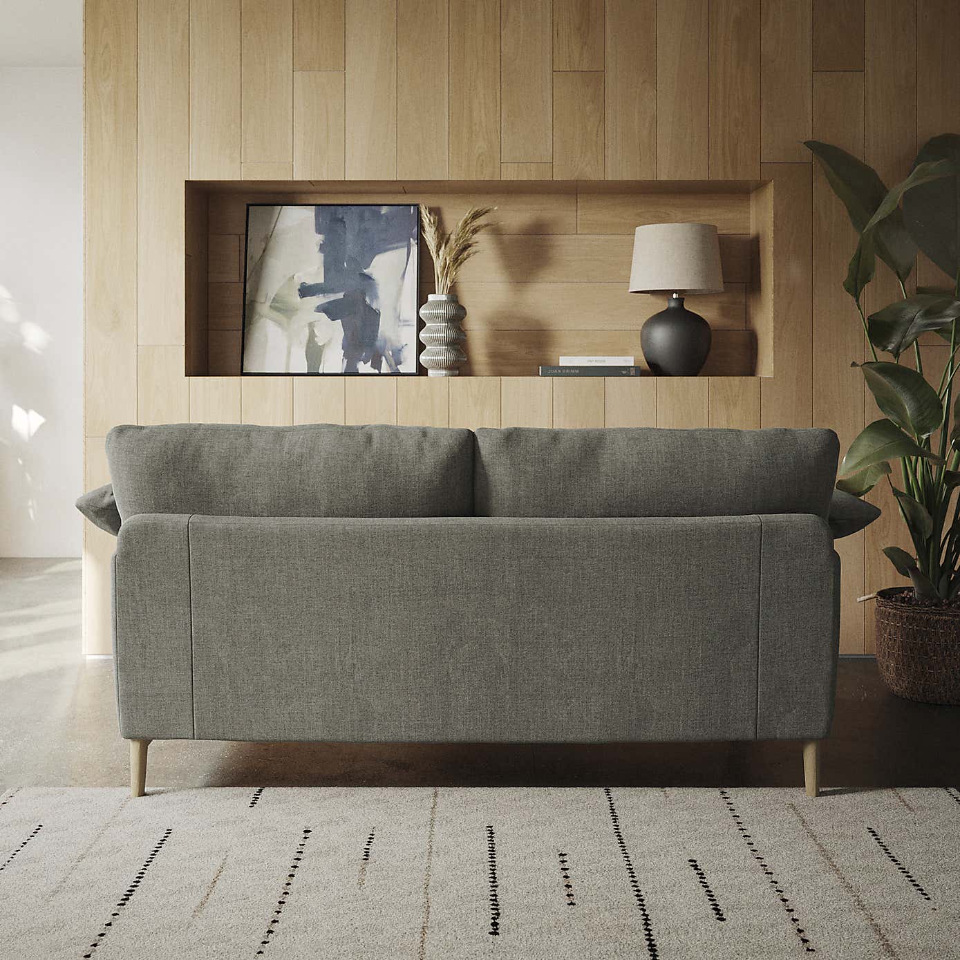 Hector Tonal Plush Chenille 3 Seater Sofa