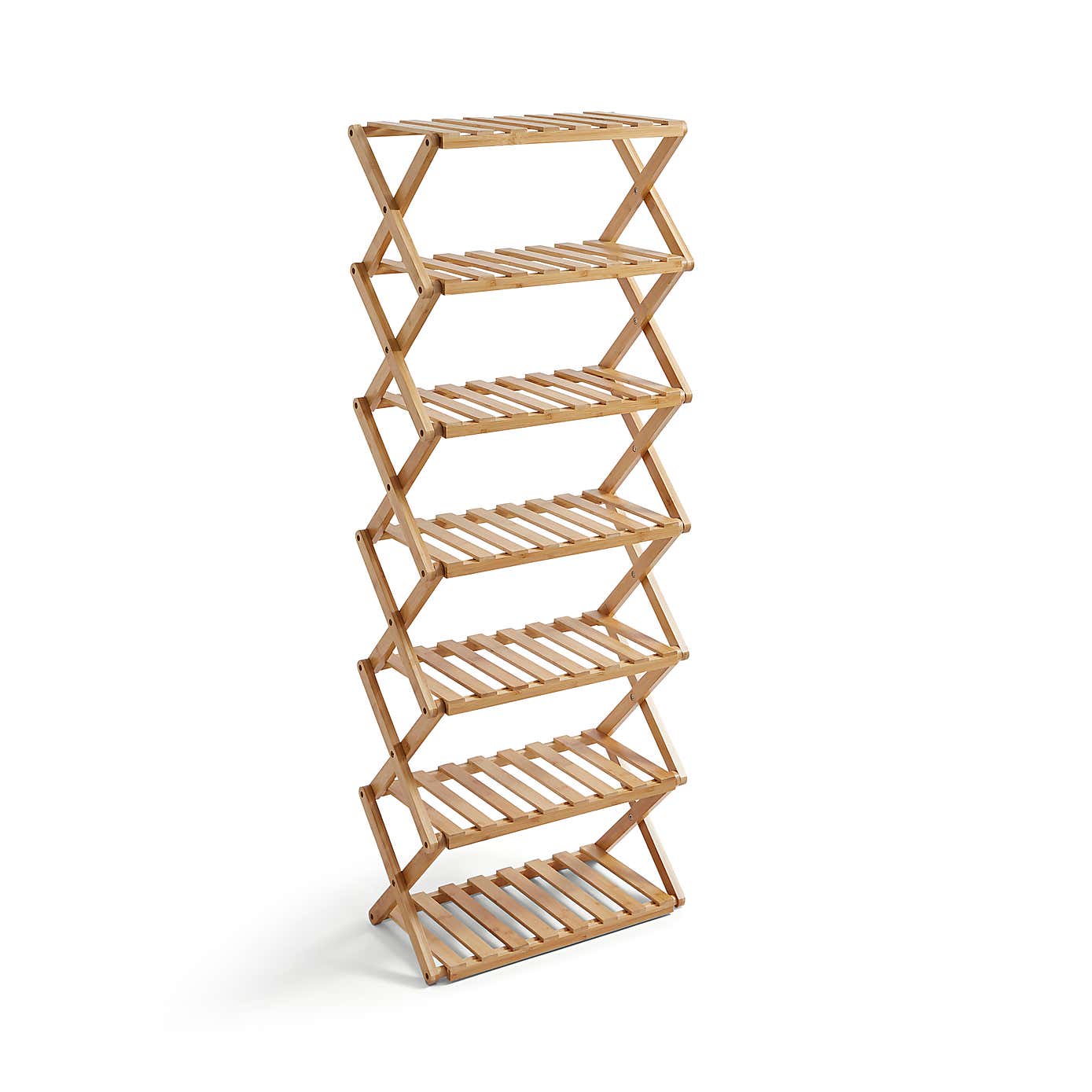 7 Tier Bamboo Shoe Rack