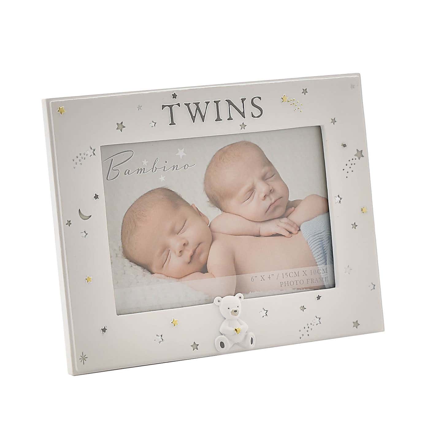 Bambino Resin Twins Photo Frame