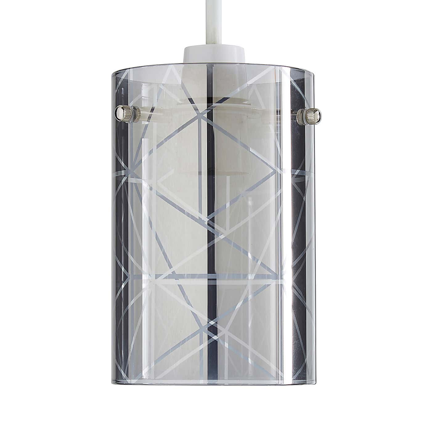 Grayson Smoked Glass Easy Fit Pendant Shade