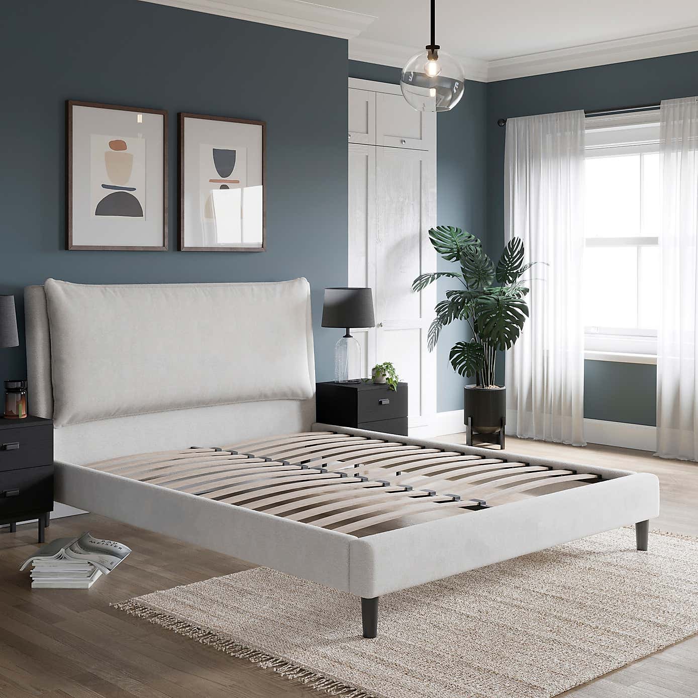 Skylar Boucle Pillowback Bed