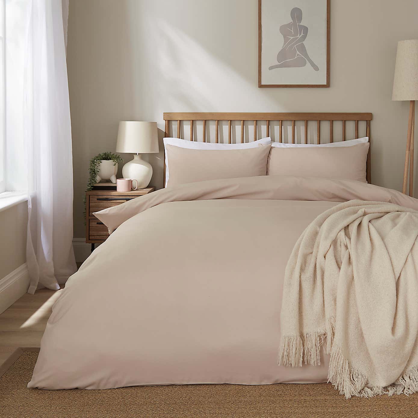 Super Soft Plain Polyester Duvet Cover & Pillowcase Set