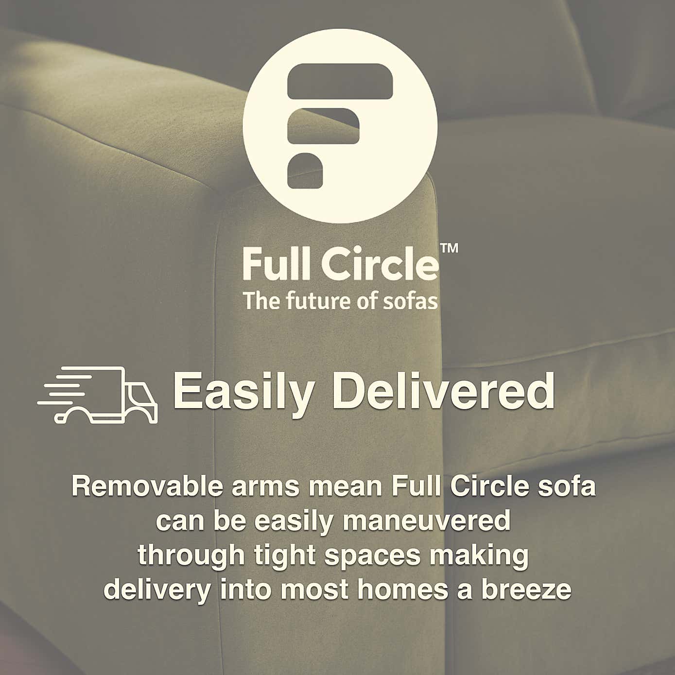 Full Circle Austin Luxury Velvet Modular Armless Sofa Piece