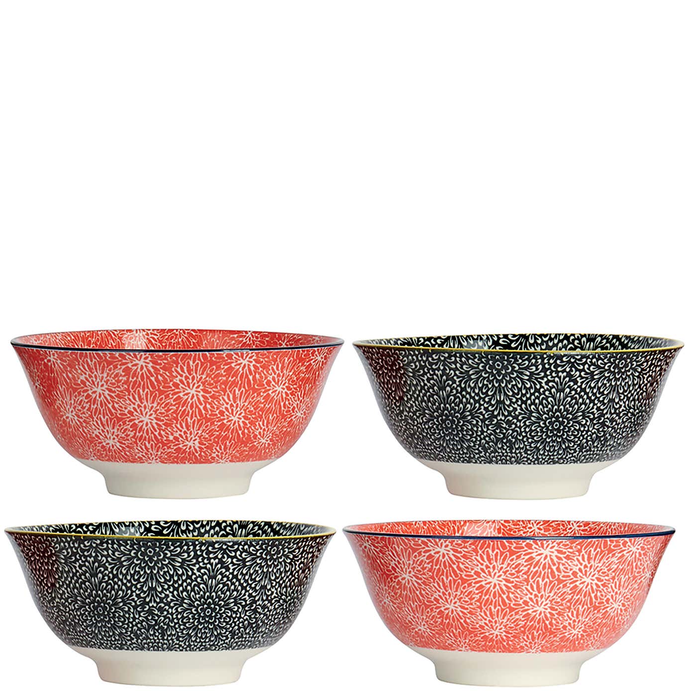 Kitchencraft Set of 4 Ceramic Oriental Serving Bowls
