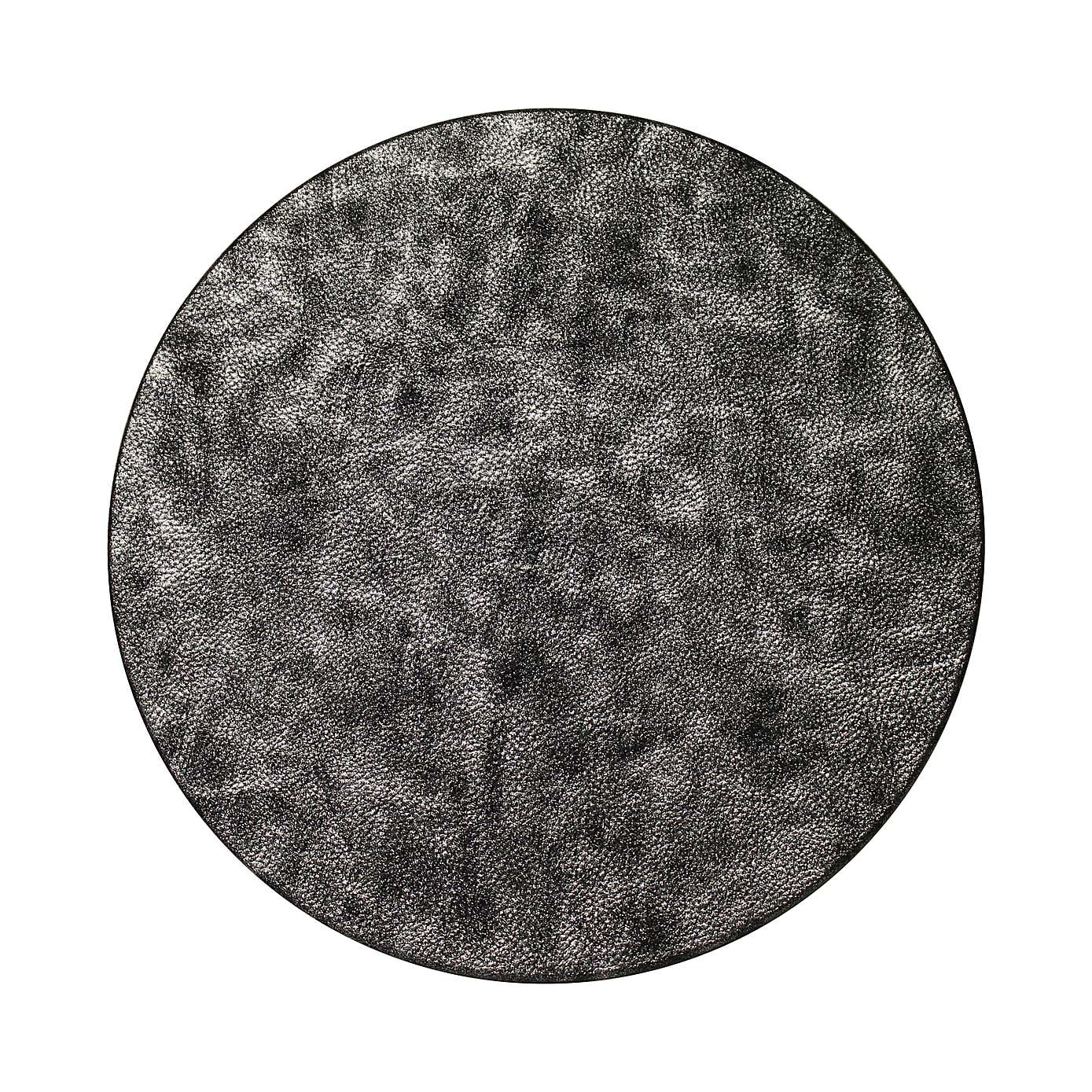 Set of 4 Black Sparkle Faux Leather Placemats