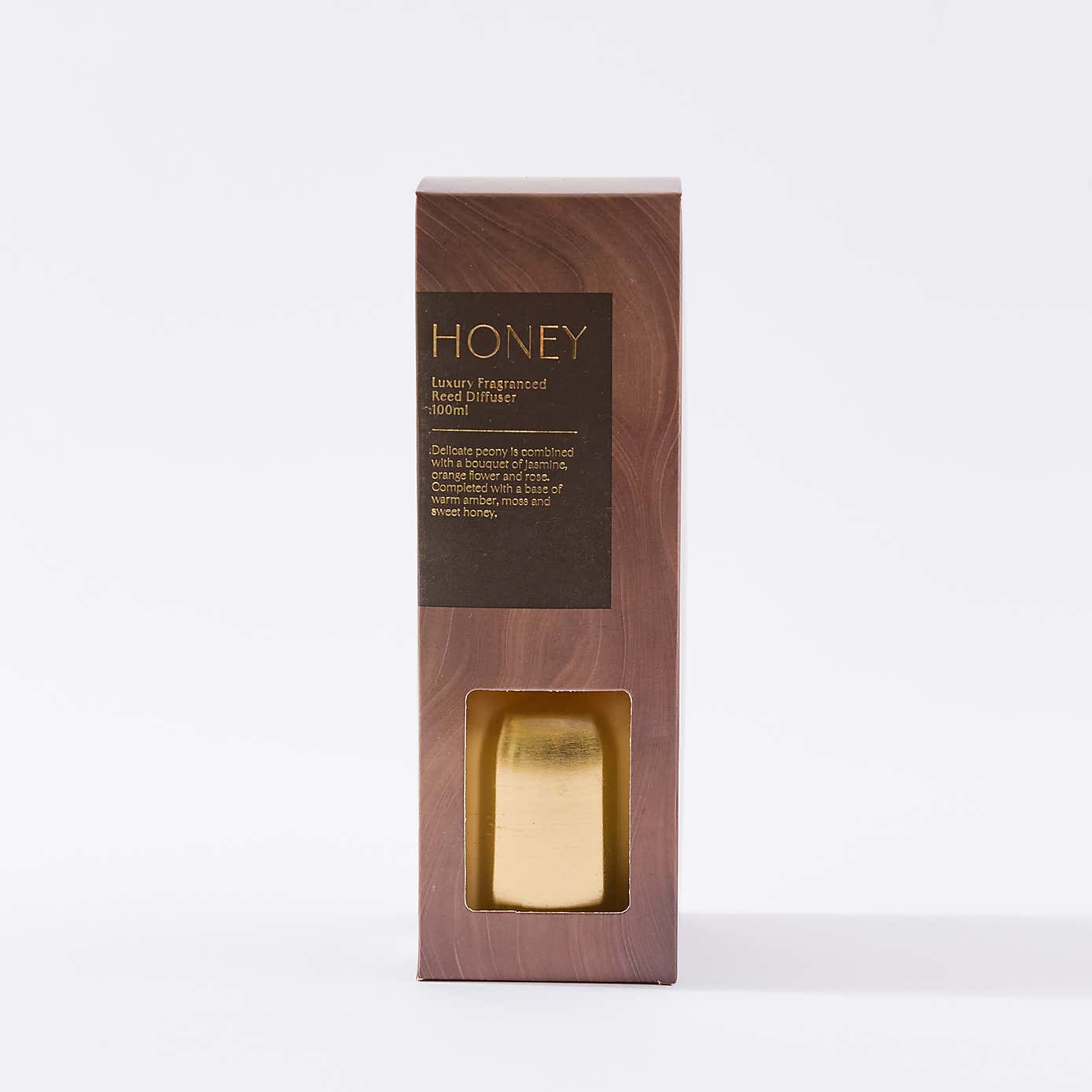 Brushed Gold Floral Honey Diffuser