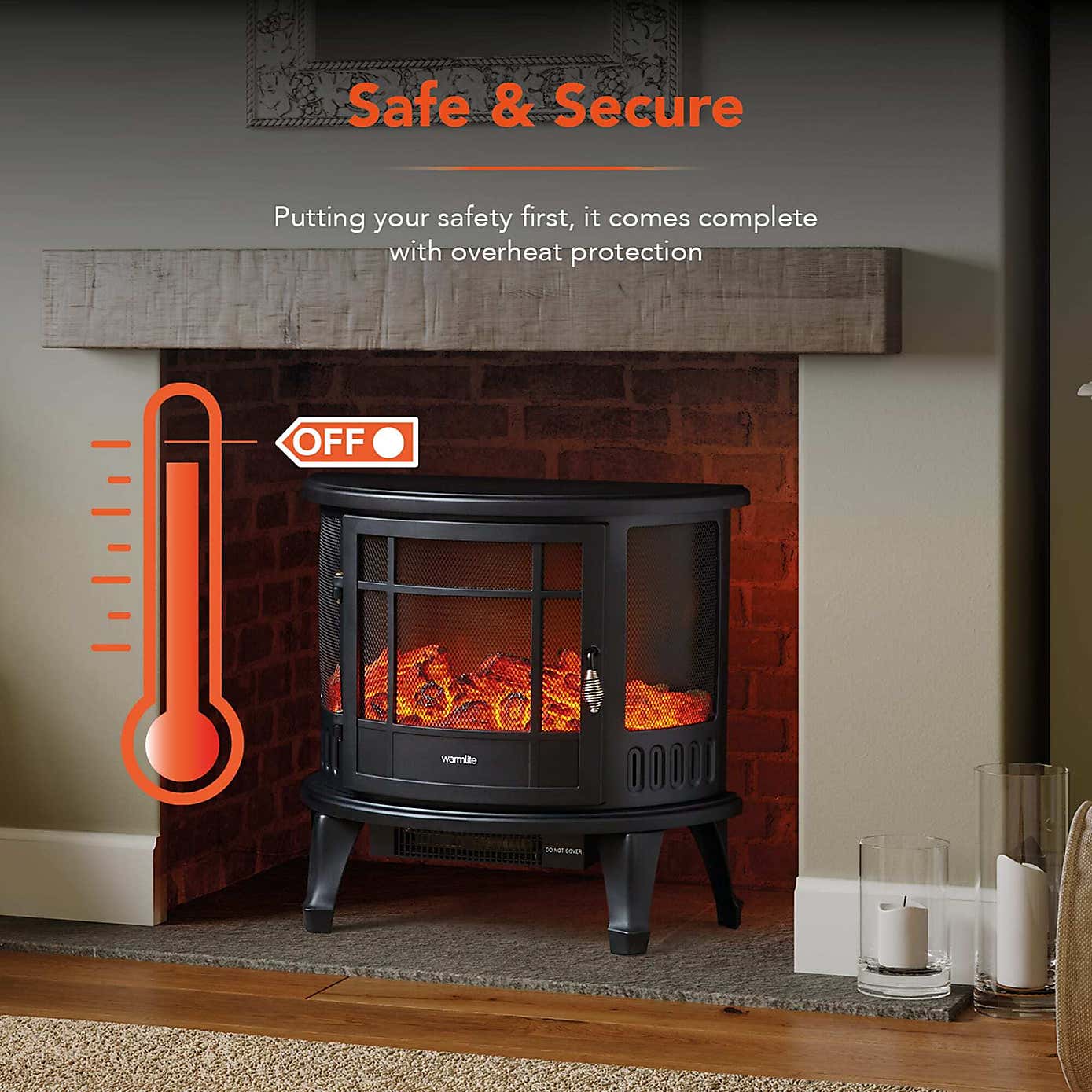 Bath 1.8KW Stove Fire