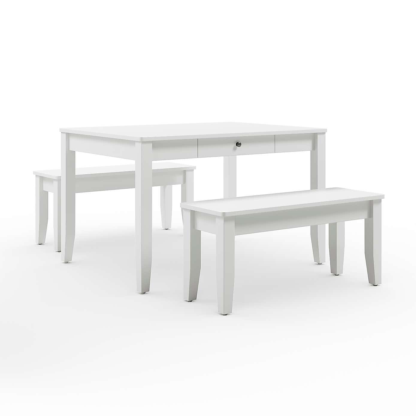 Lynton 4 Seater Dining Table and Bench Set