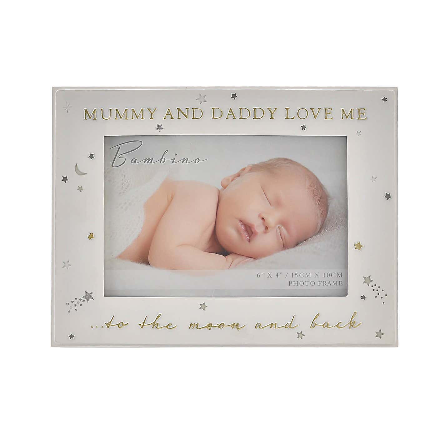 Bambino Mummy & Daddy Love Me To The Moon & Back Photo Frame