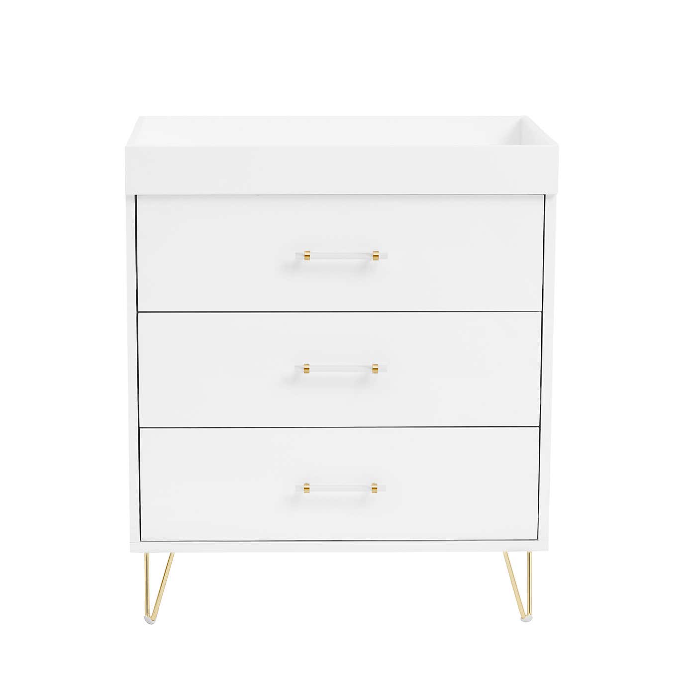 Kimi Acrylic Nursery Chest Changing Table