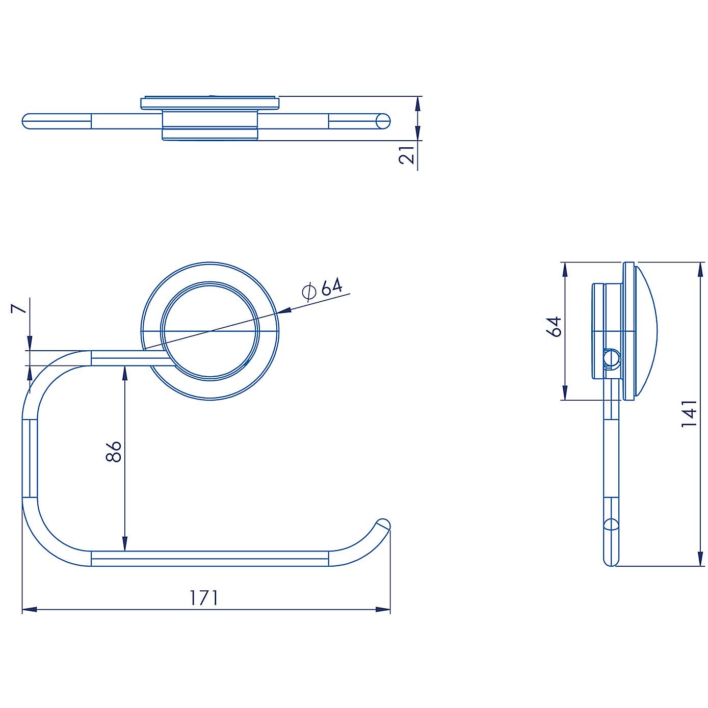 Croydex Stick-n-Lock Toilet Roll Holder