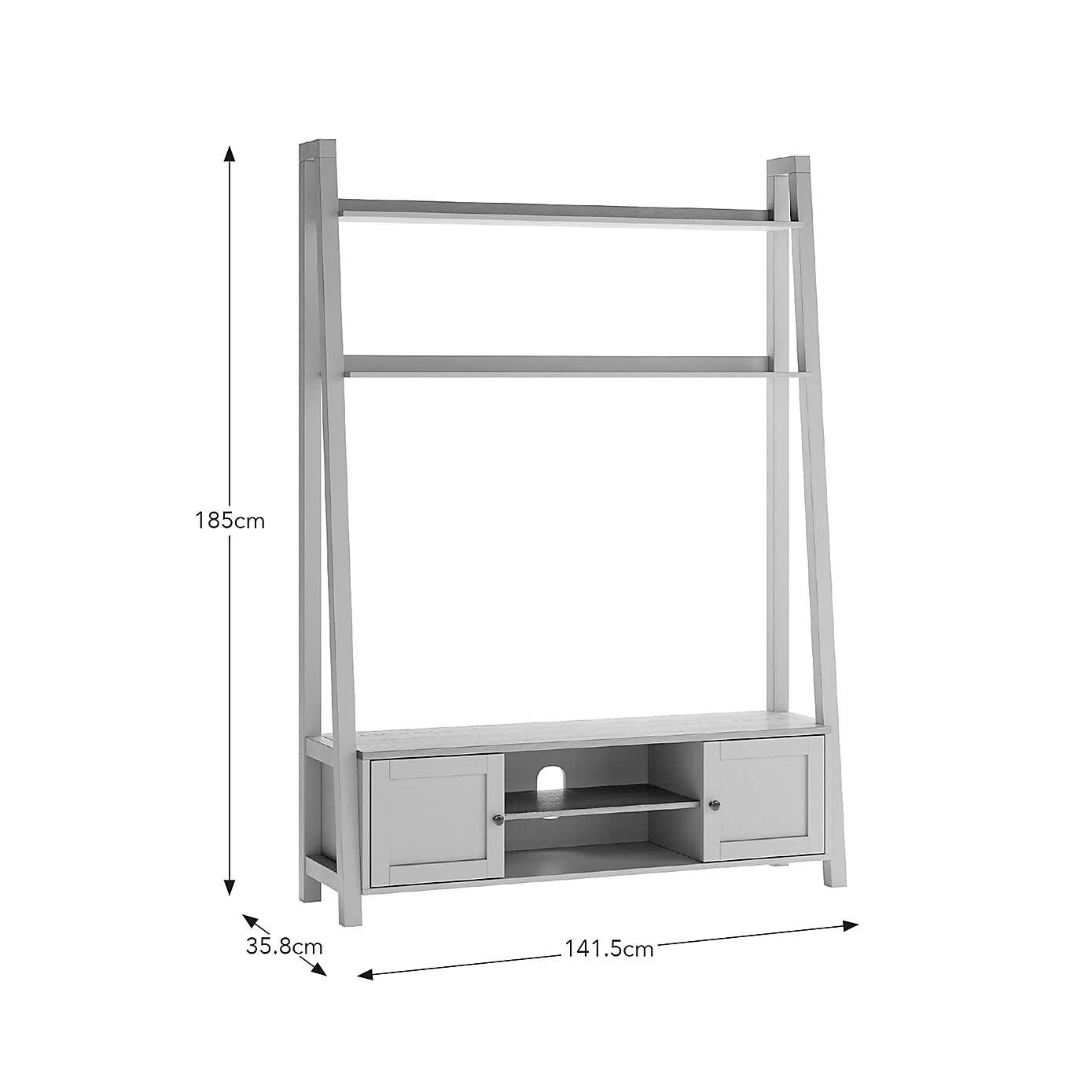 Olney Ladder TV Unit for TVs up to 50", Stone