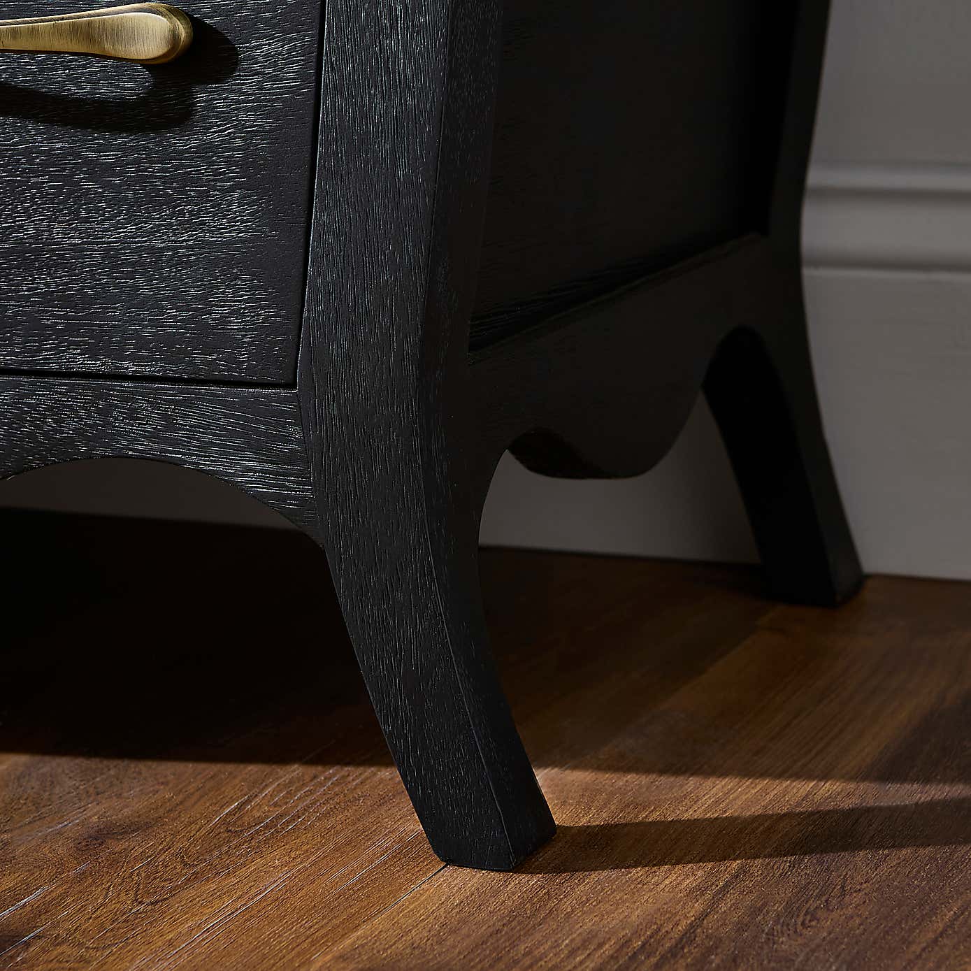 Keiko 5 Drawer Chest, Black Mango Wood