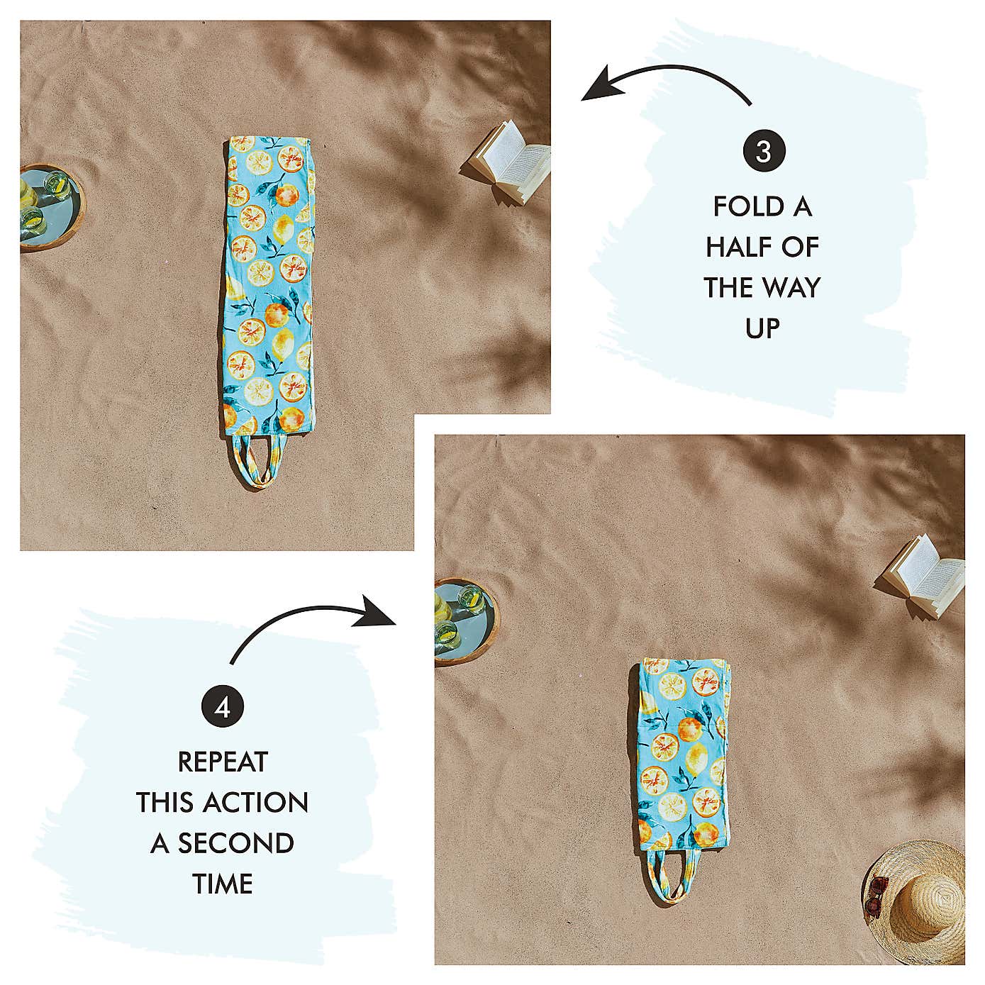 Catherine Lansfield Summer Fruits 2-in-1 Beach Towel and Bag