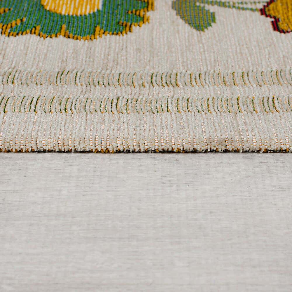 Camellia Floral Border Rug