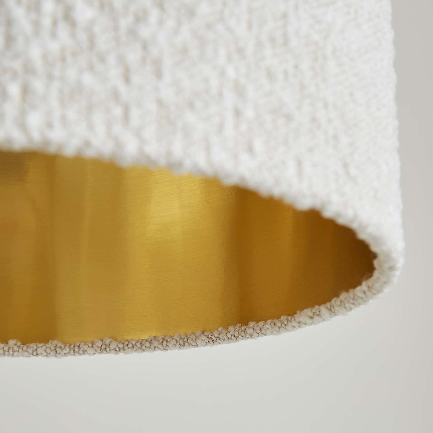 Hazelle Boucle Wooden Floor Lamp