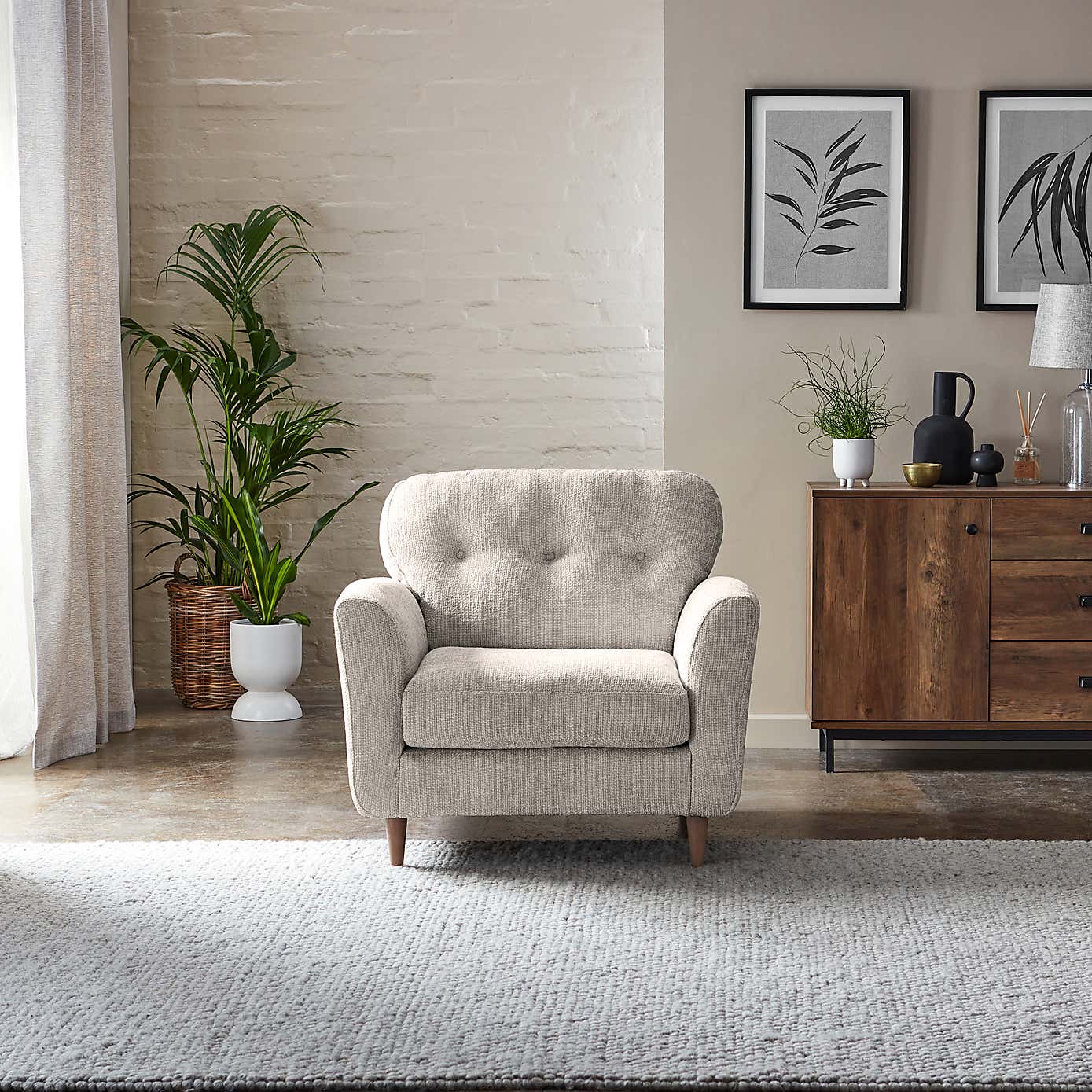 Sven Chunky Chenille Snuggle Chair