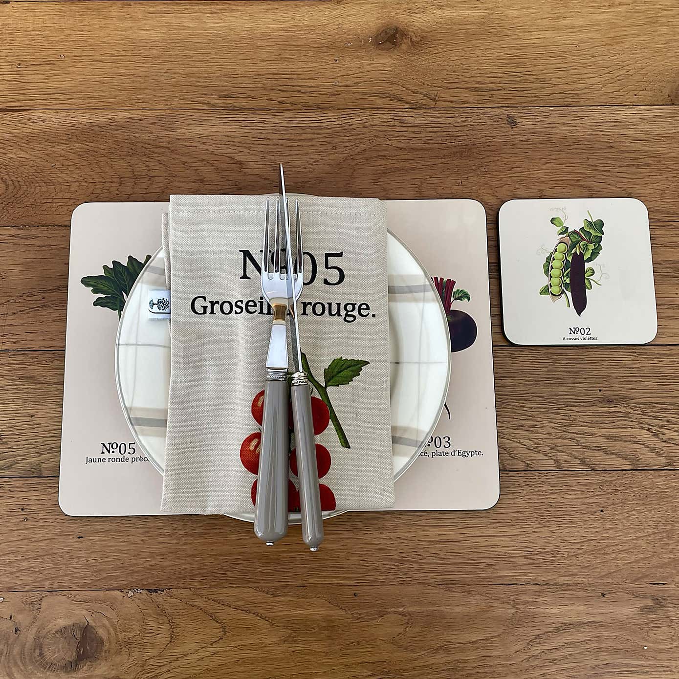 RHS by Dexam Benary Vegetables Set of 4 Coasters