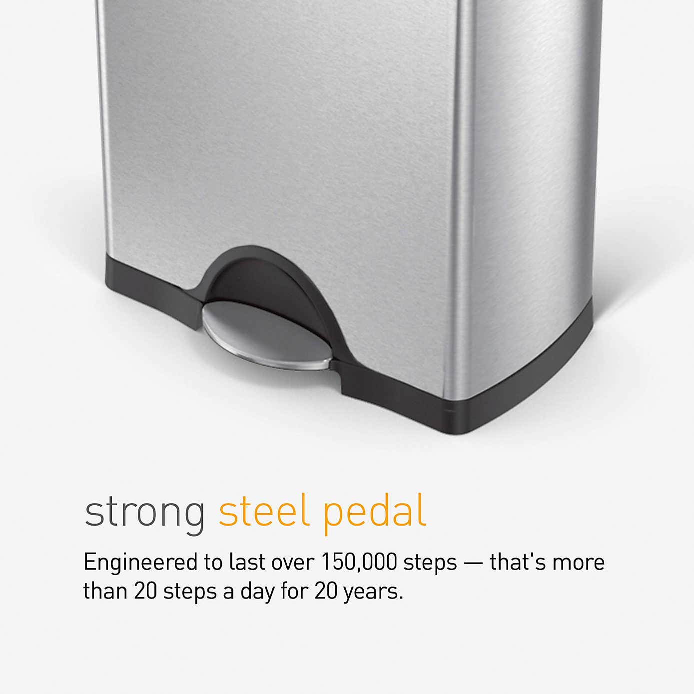 simplehuman 38 Litre Rectangular Pedal Bin
