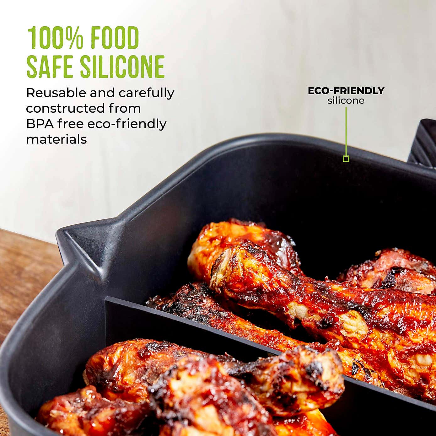 Tower Square Solid Tray With Divider