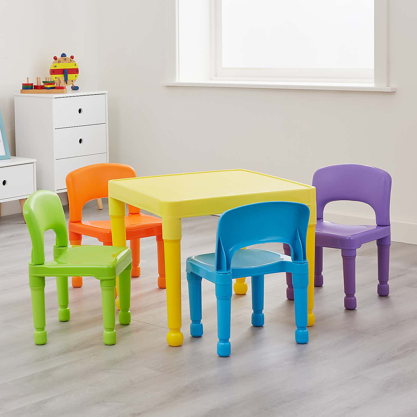 Liberty House Kids Plastic Table And Four Chairs Set