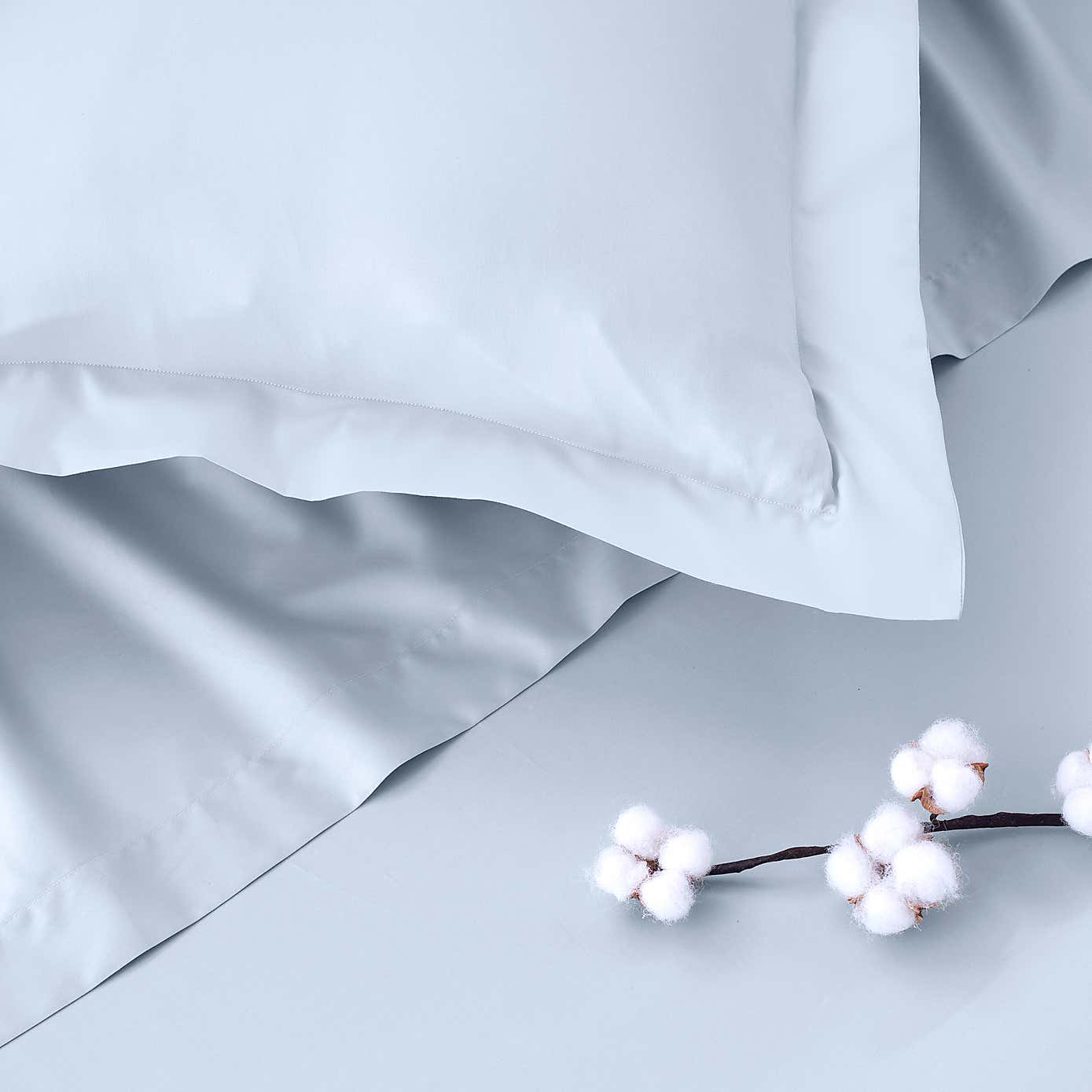 Dorma 300 Thread Count 100% Cotton Sateen Plain Oxford Pillowcase