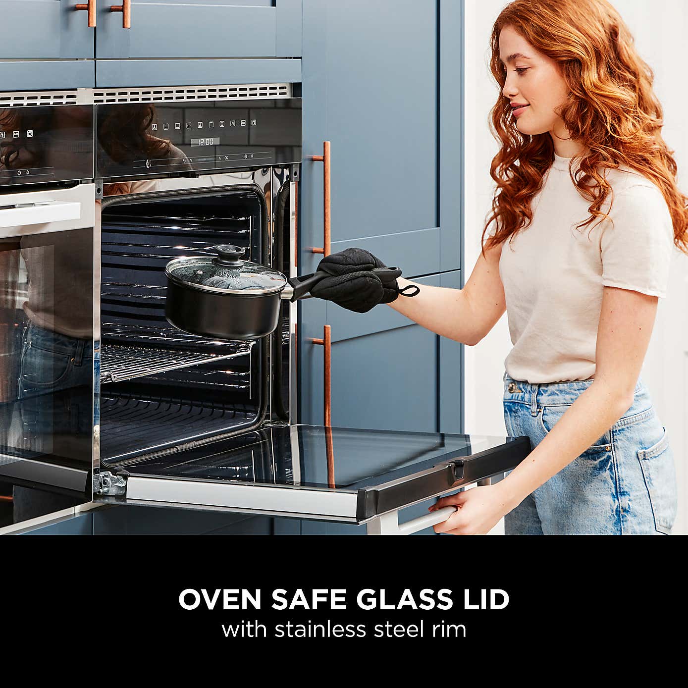 Ninja ZEROSTICK Hard Anodised Classic Saucepan with Lid, 16cm