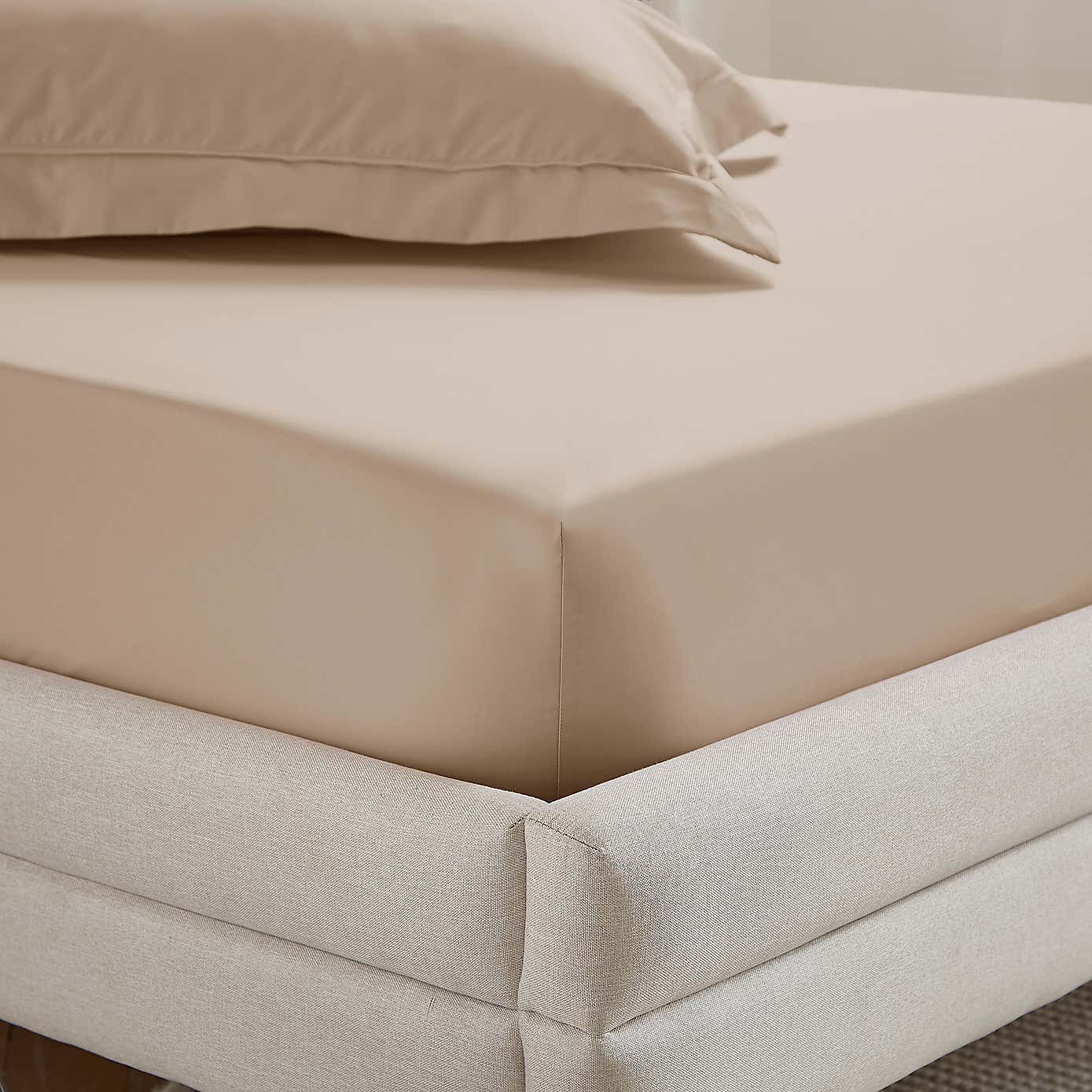 Dorma 400 Thread Count Cotton Percale Fitted Sheet