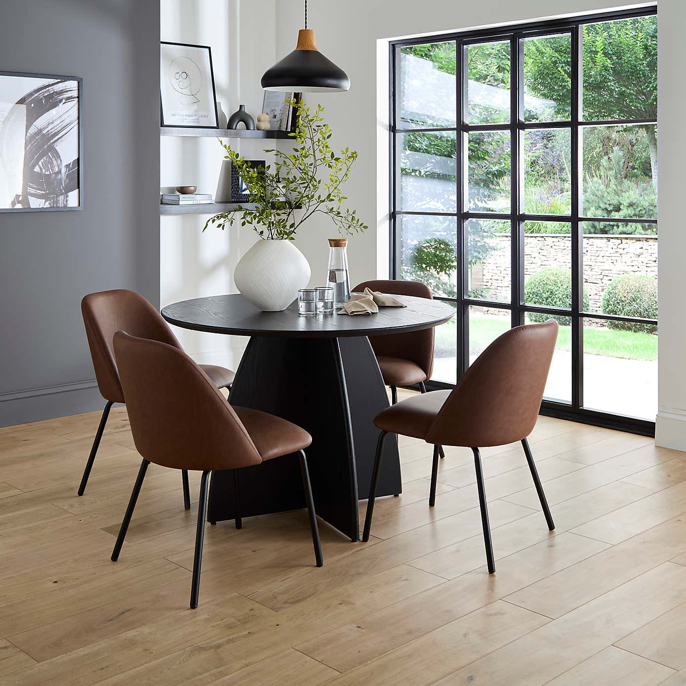 Delaney Dining Chair, Faux Leather