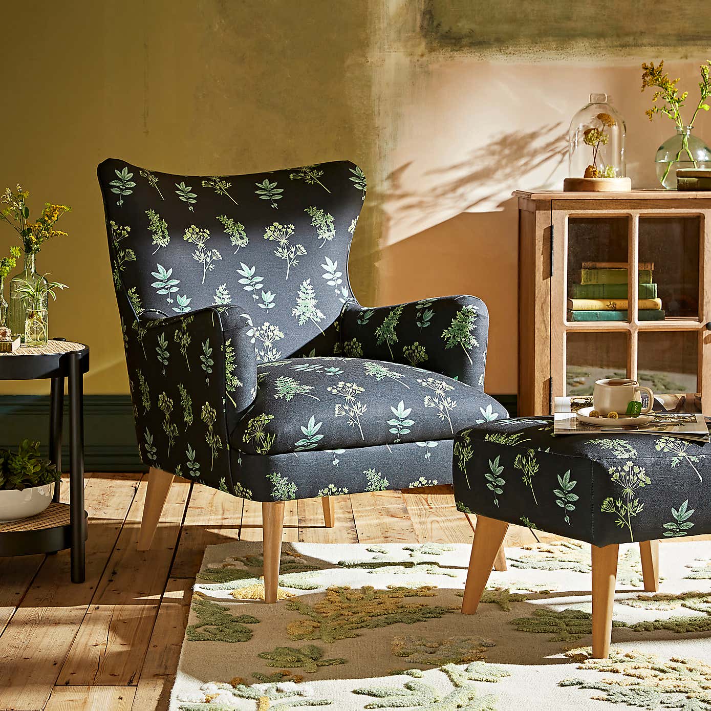 Marlow Marsh Botanical Print Armchair