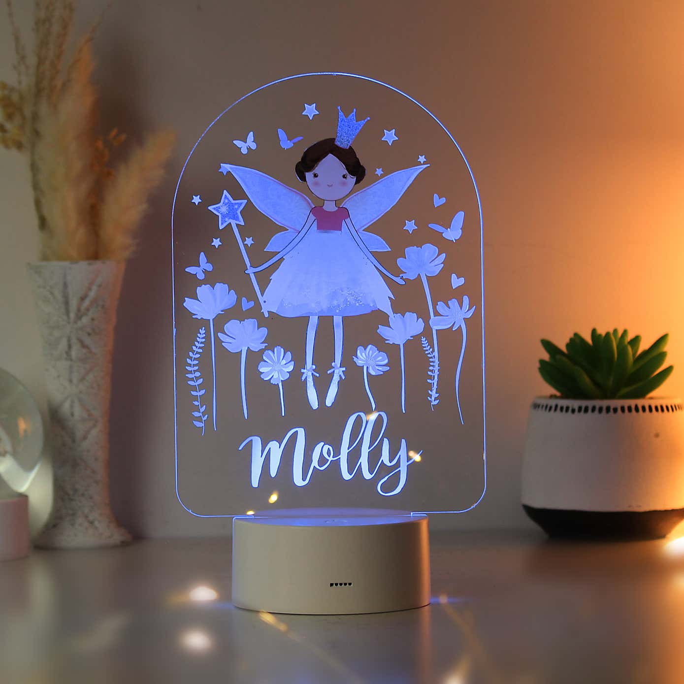 Personalised Fairy  Colour Changing Night LED Light