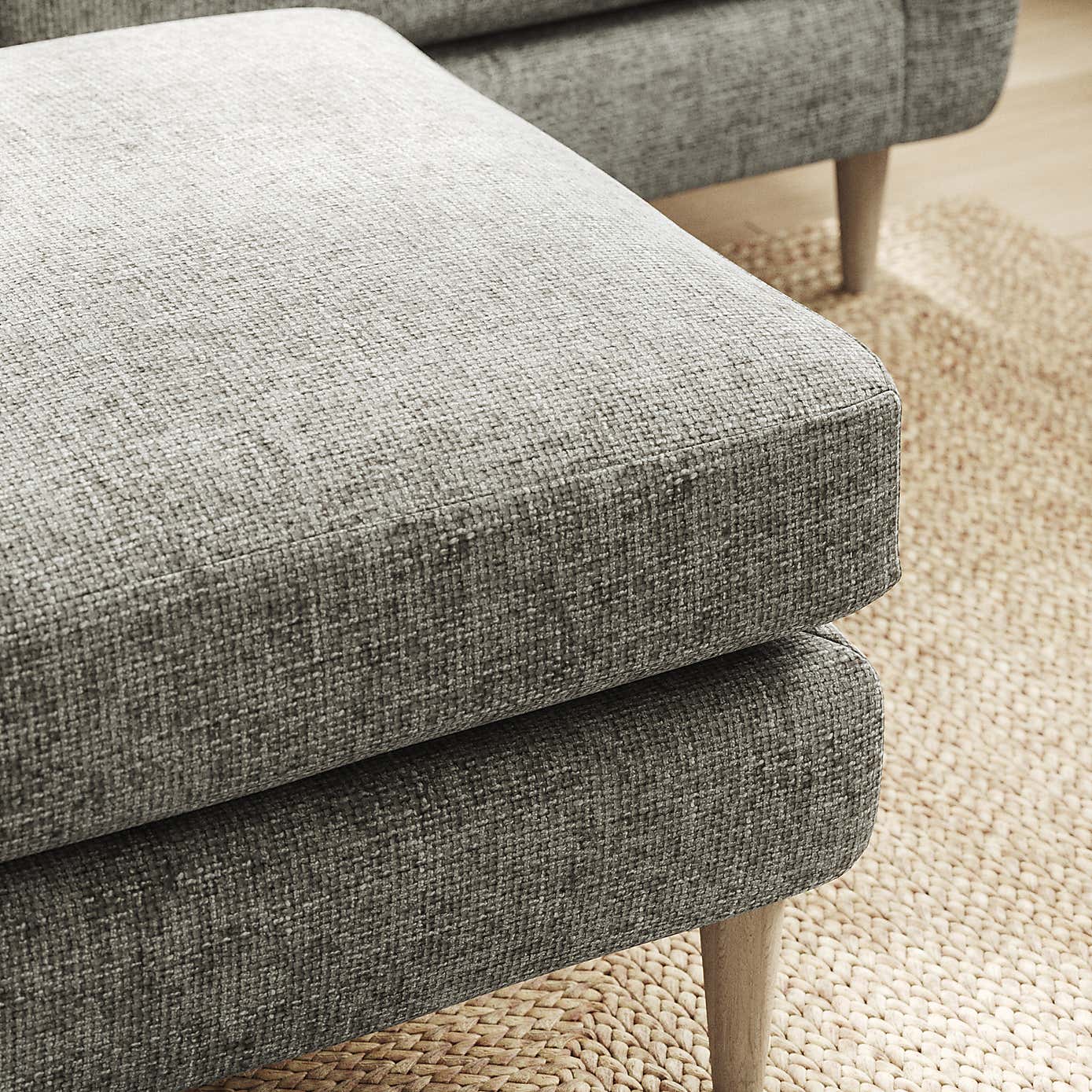 Sven Chunky Chenille Footstool