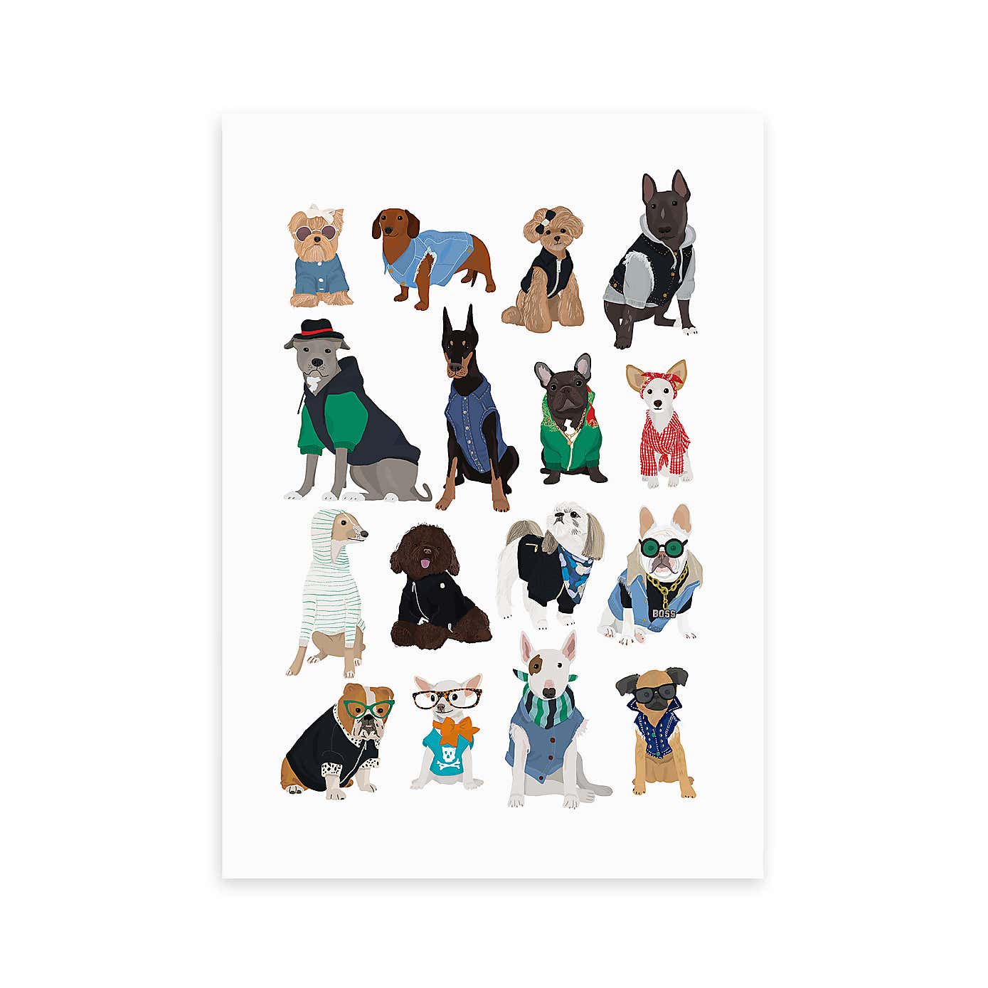 East End Prints Cool Dogs Print