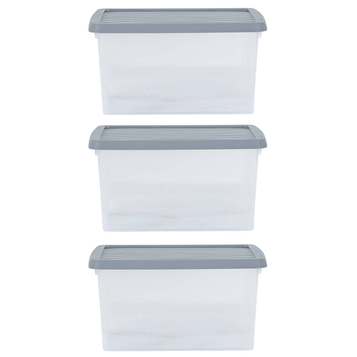 Wham Box Set of 3 Stackable Boxes & Lids
