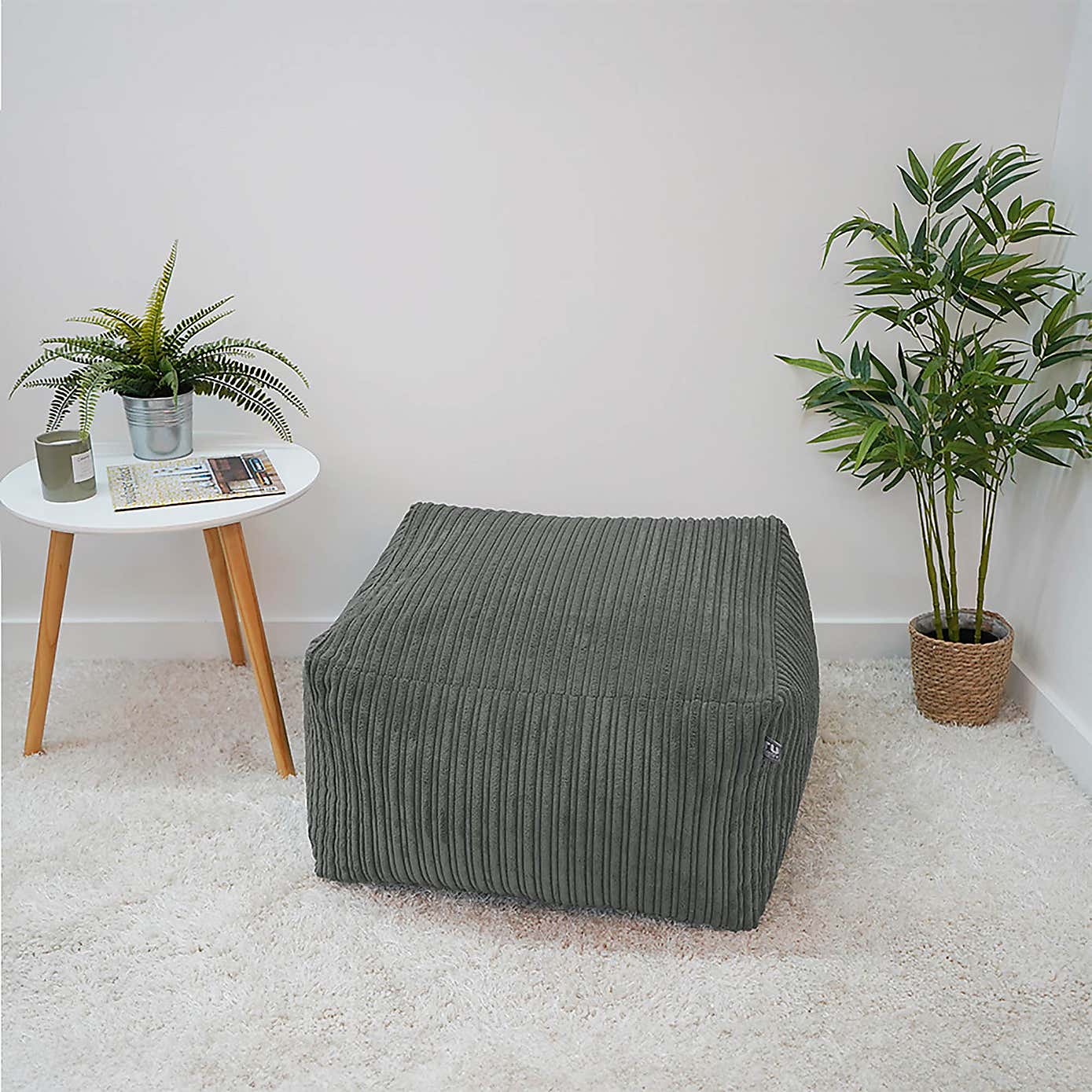 Ru Comfy Jumbo Cord Bean Bag Ottoman