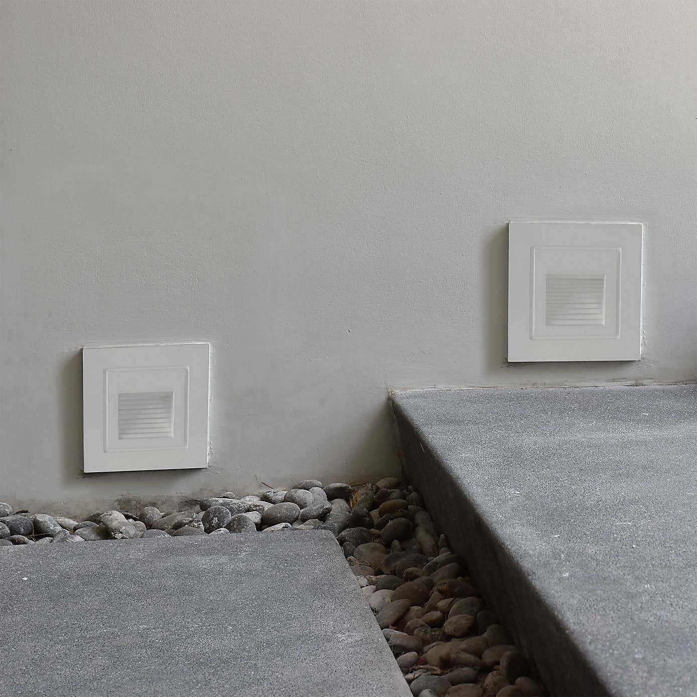 Set of 4 V-TAC 3W LED Square Step Lights