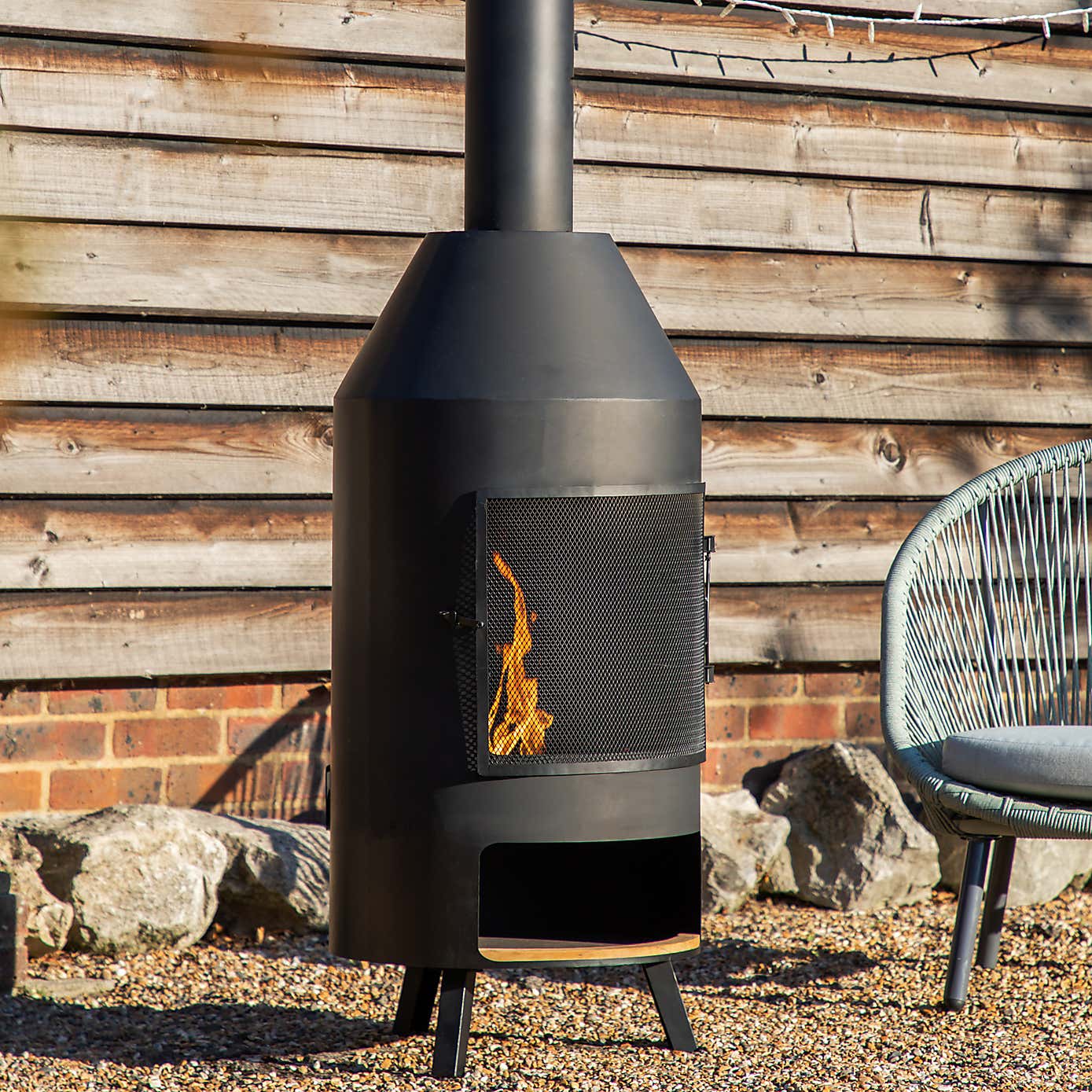 Marsett Chiminea with Pizza Slot