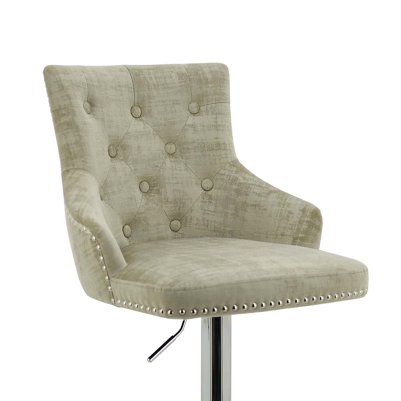 Selena Distressed Velvet Bar Stool