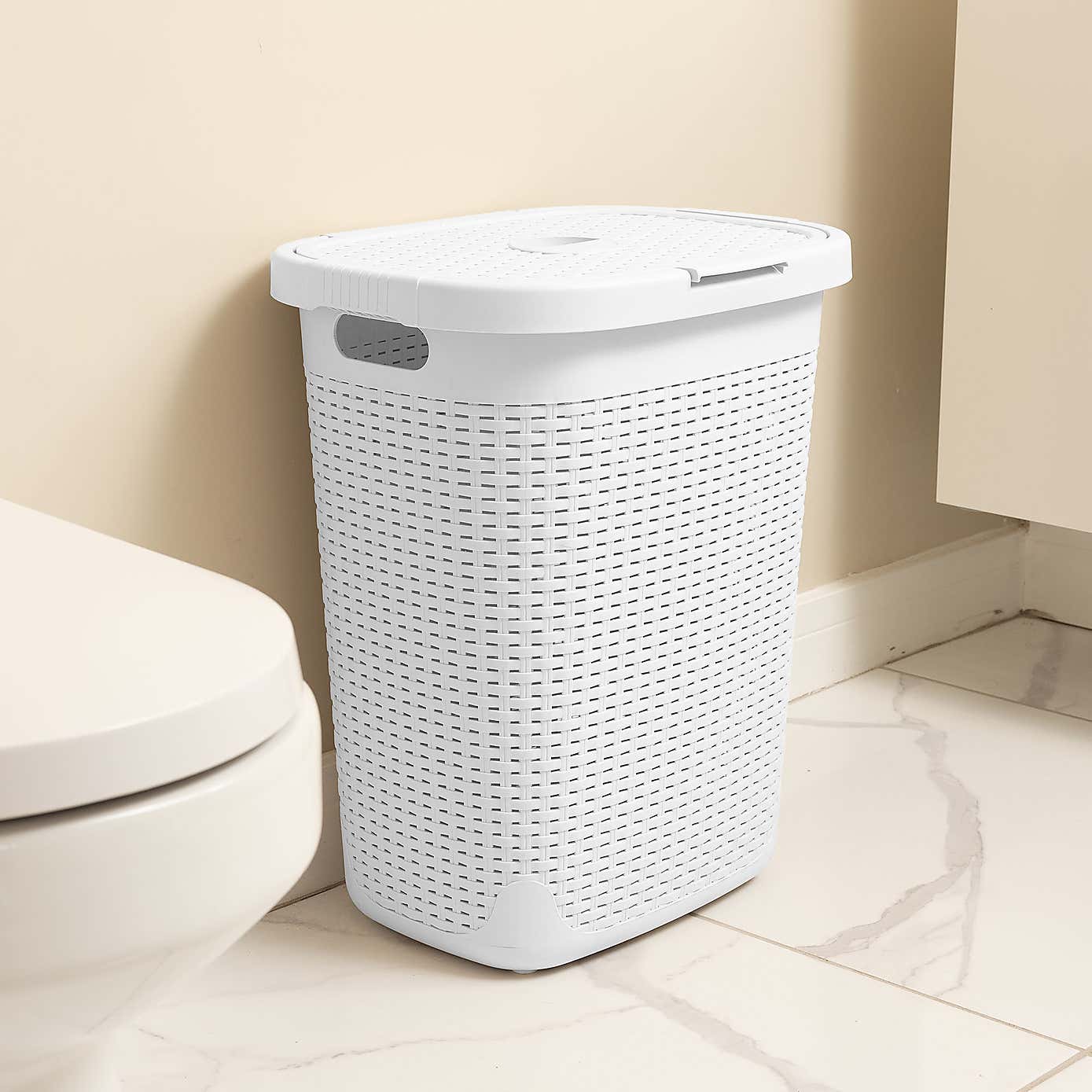 Addis White Rattan Laundry Hampers