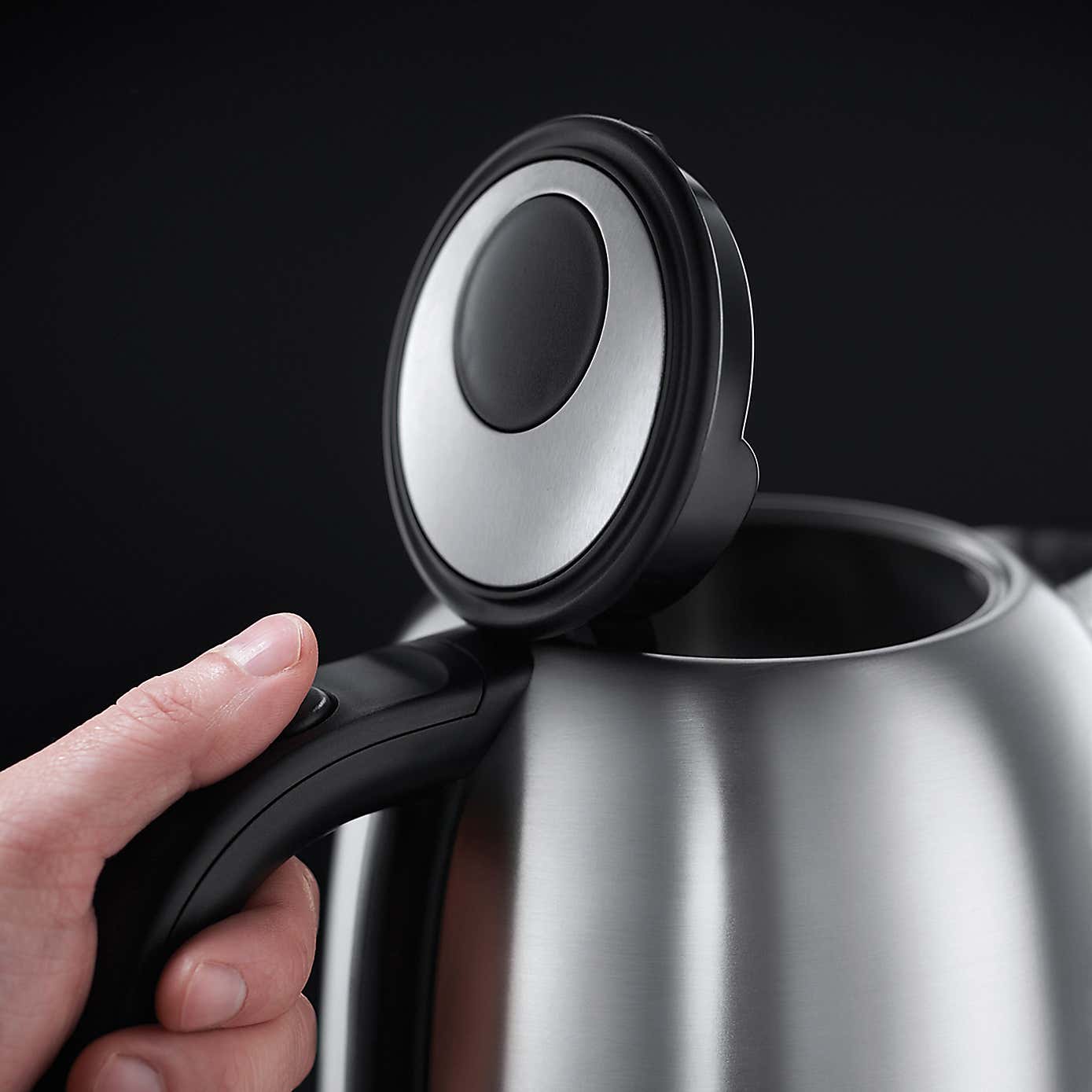 Russell Hobbs Brushed Stainless Steel 1.7L Push Button Kettle