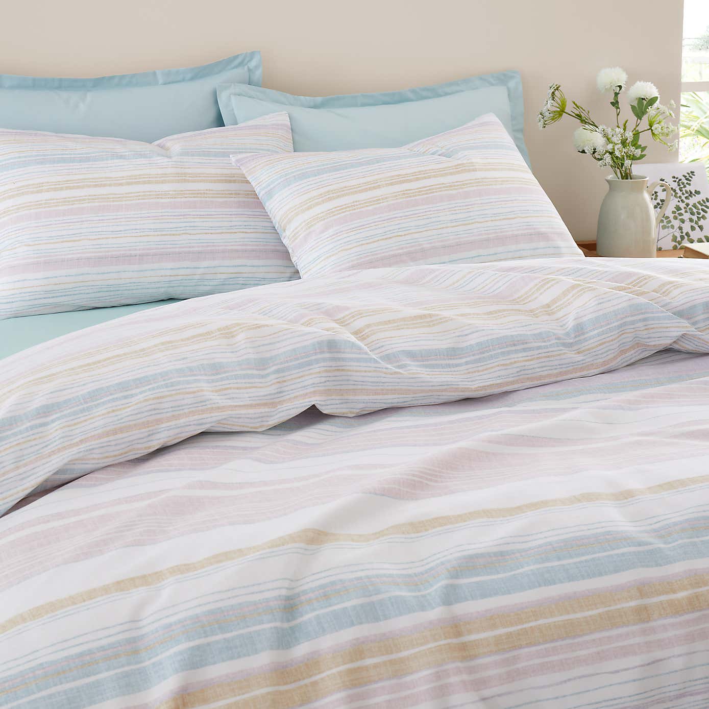 Washy Stripe Cotton TENCEL™ Duvet Cover & Pillowcase Set