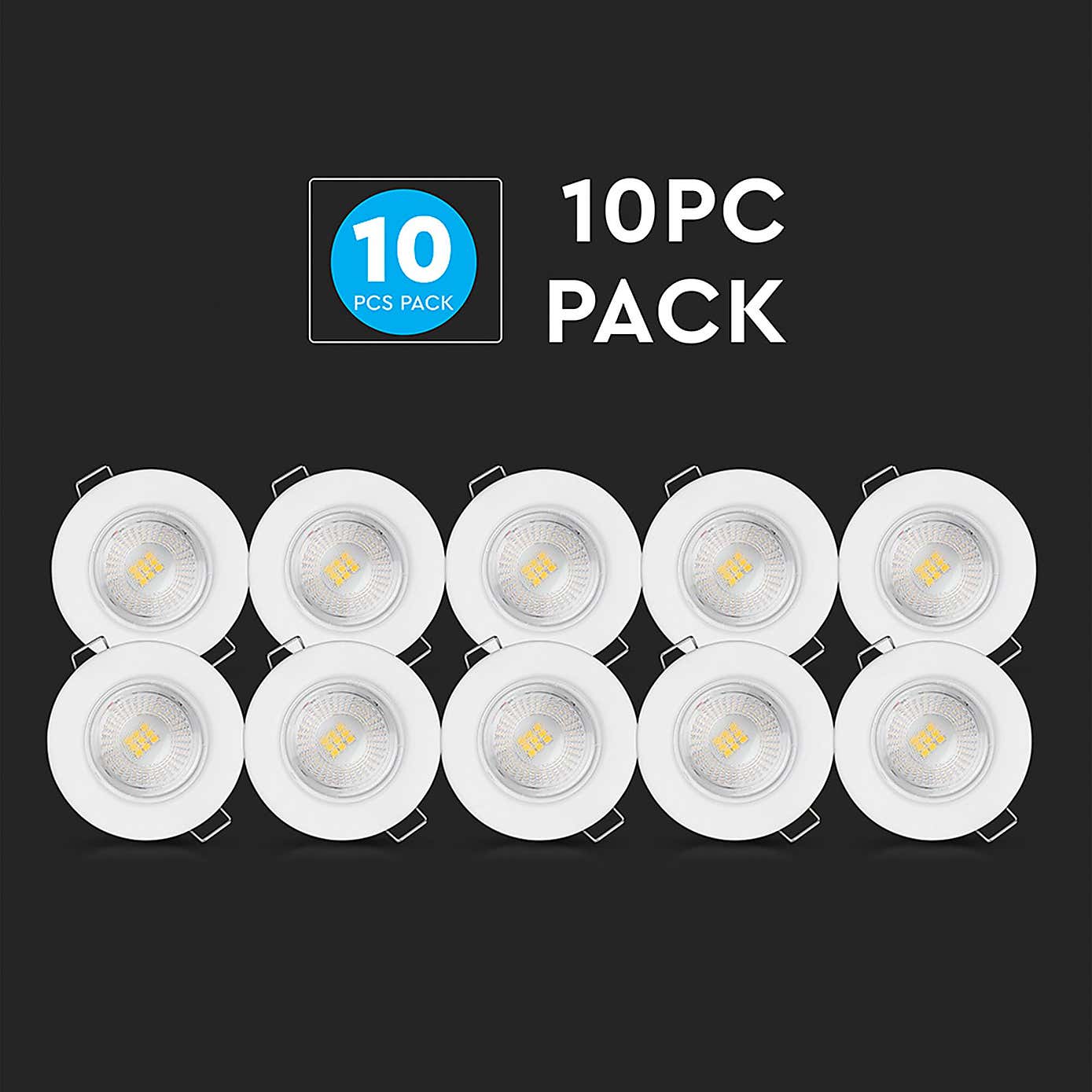 Set of 10 V-TAC 5W LED Outdoor Spotlights