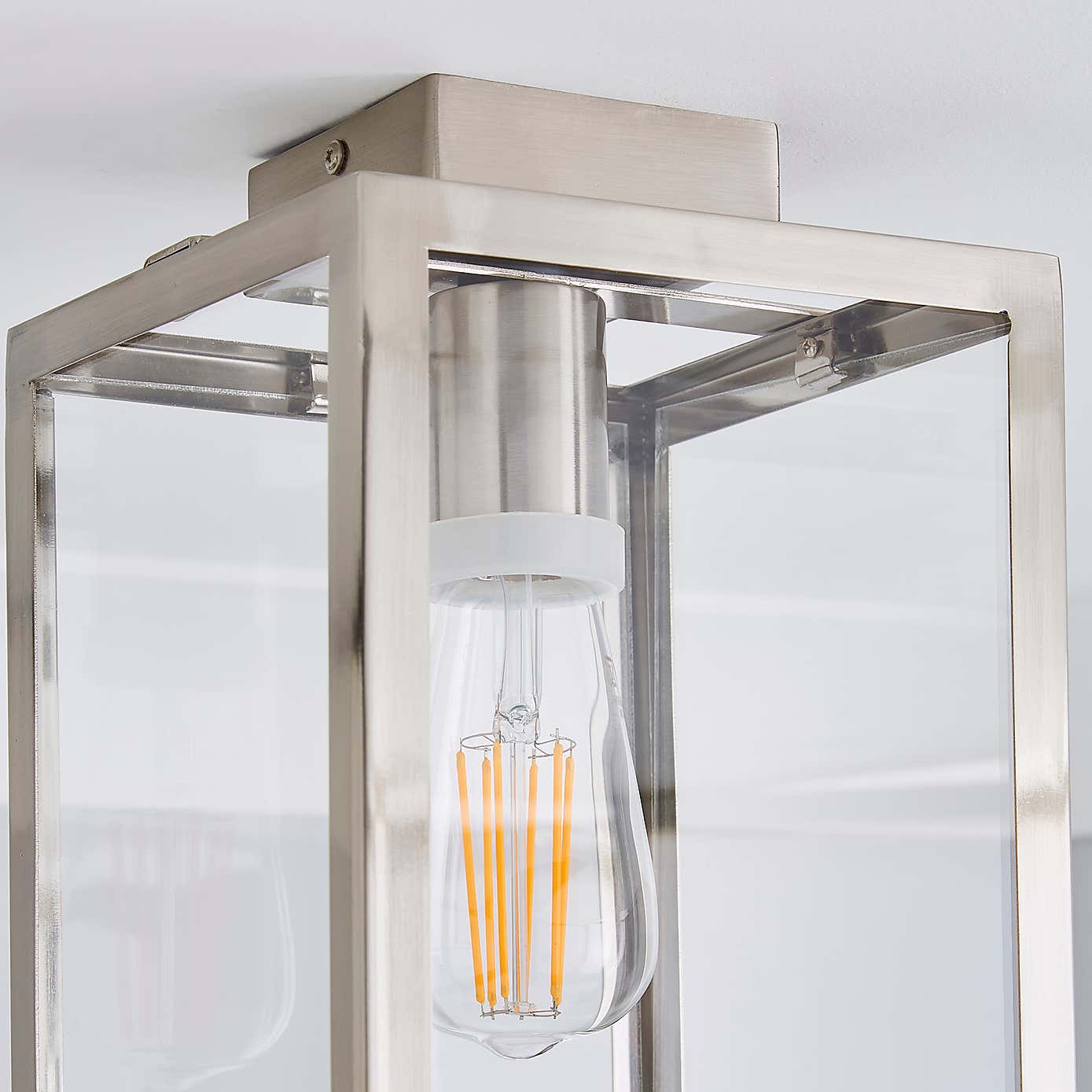 London Industrial Bathroom Flush Ceiling Fitting