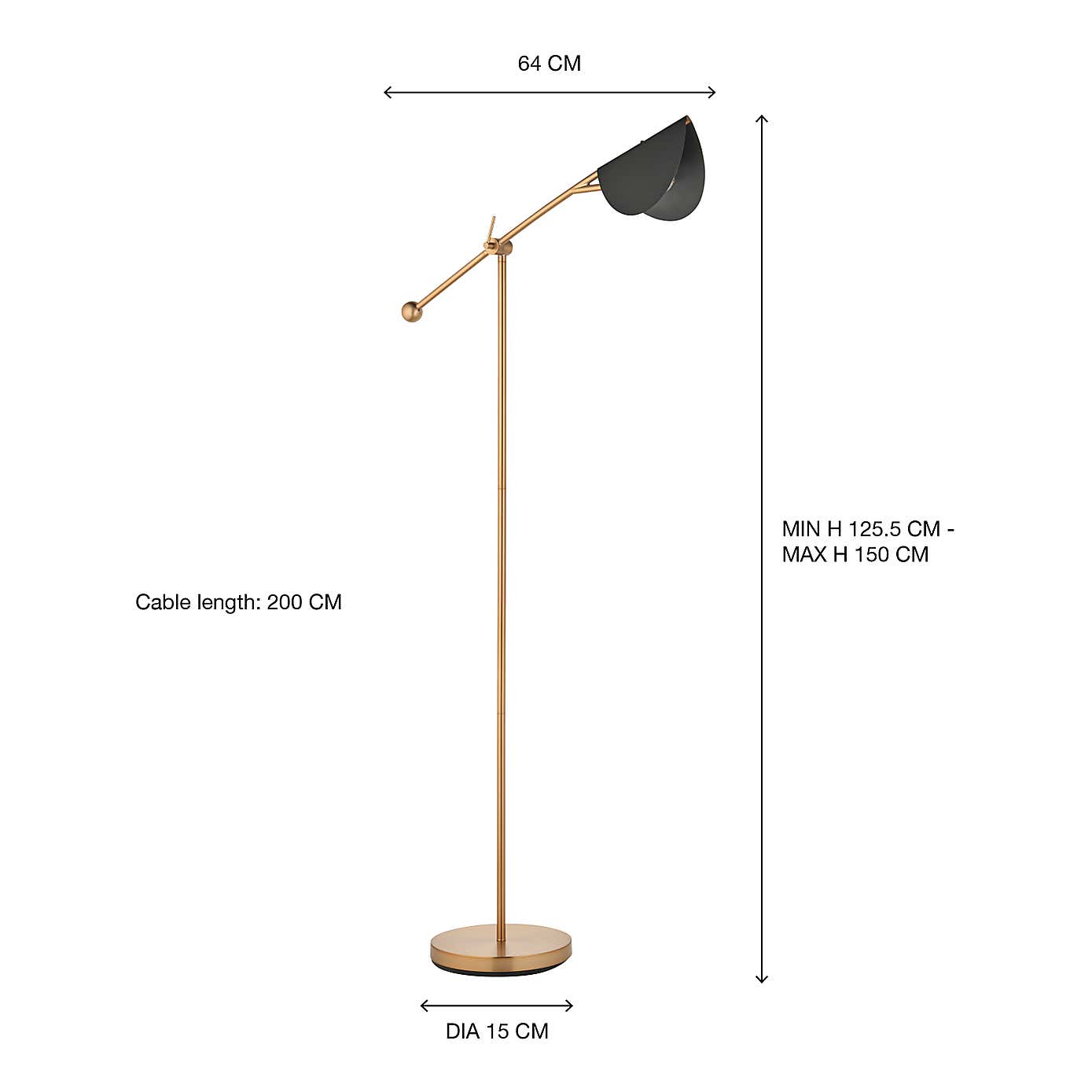 Aquila Metal Adjustable Floor Lamp